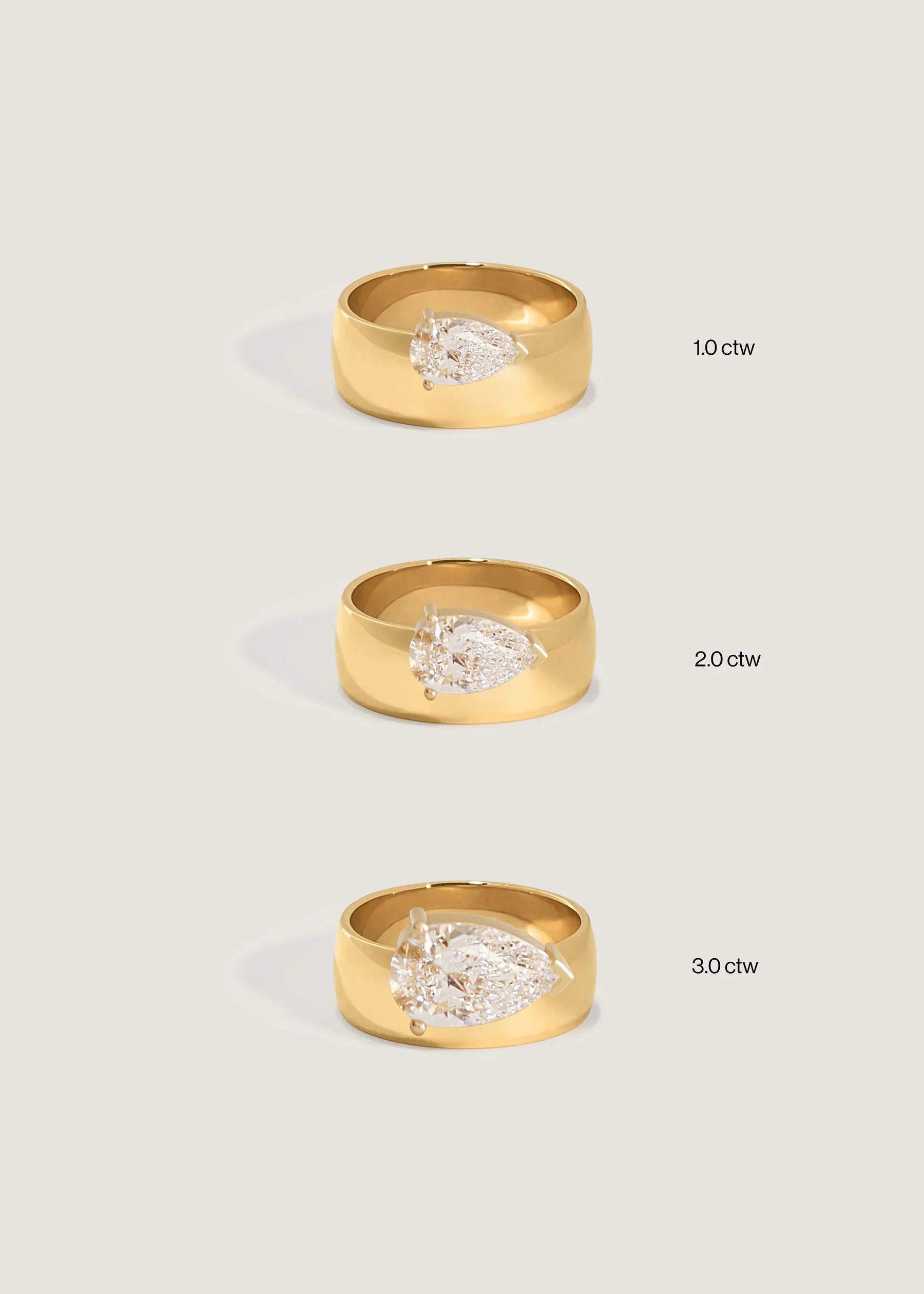 Kinn - Porter Cigar Band Ring Pear Diamond - Image 6