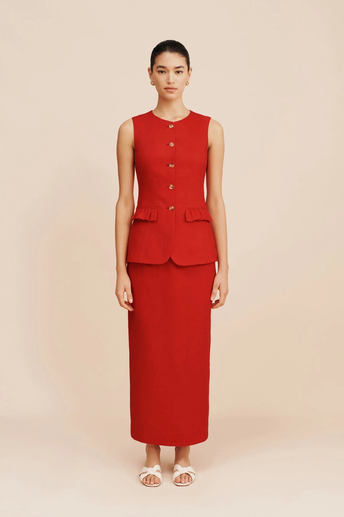 Posse - BONNIE PENCIL SKIRT - RED - Image 12