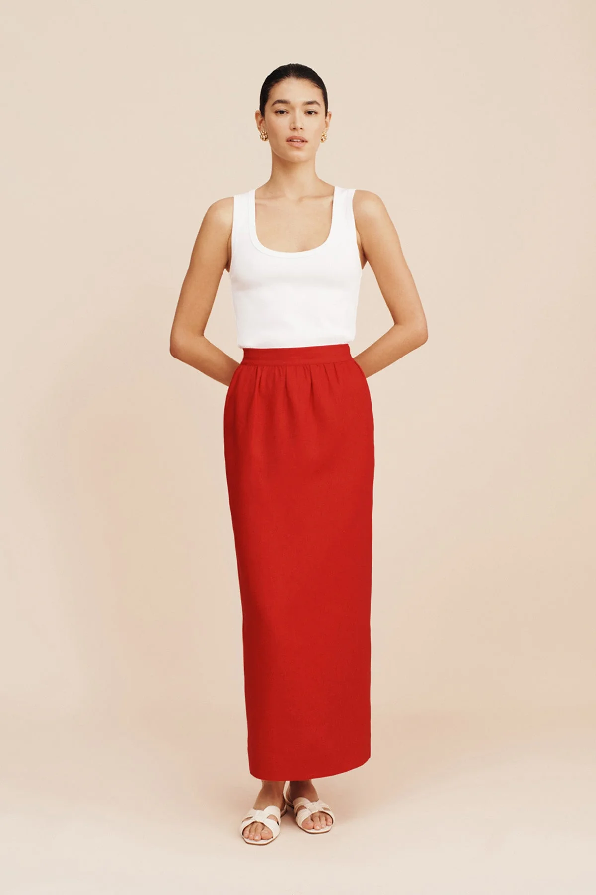 Posse - BONNIE PENCIL SKIRT - RED - Image 8