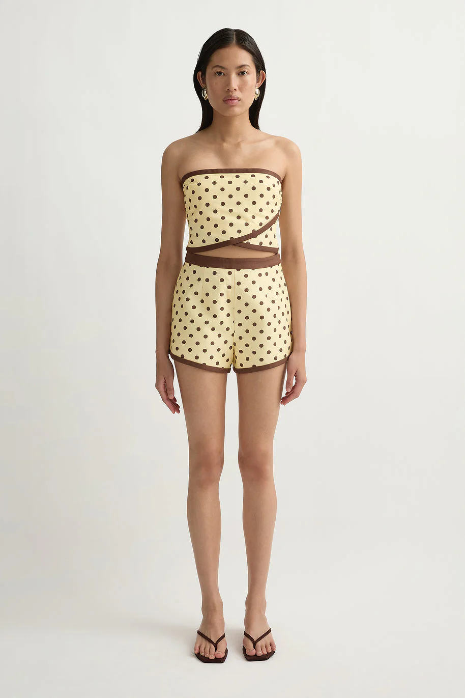 Posse - BOWIE STRAPLESS TOP - VANILLA/CHOC - Image 2
