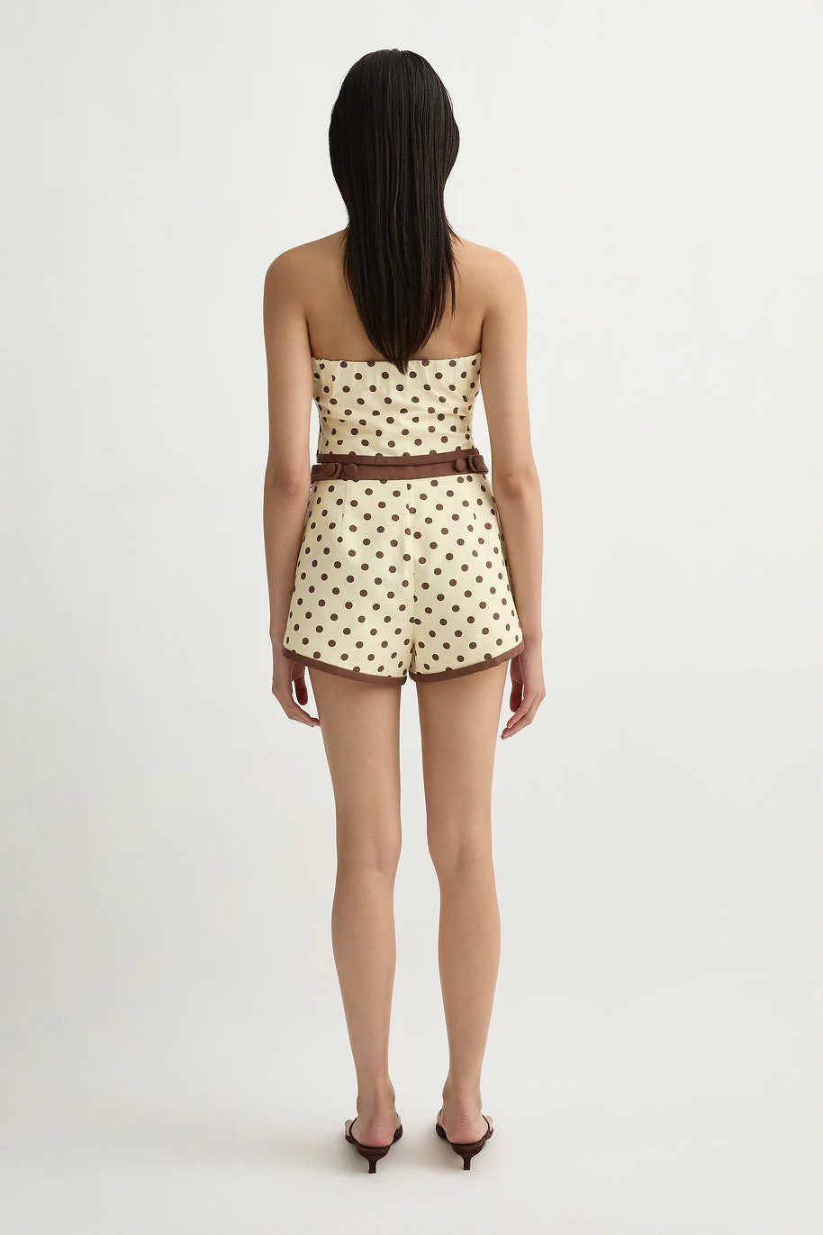 Posse - BOWIE STRAPLESS TOP - VANILLA/CHOC - Image 4