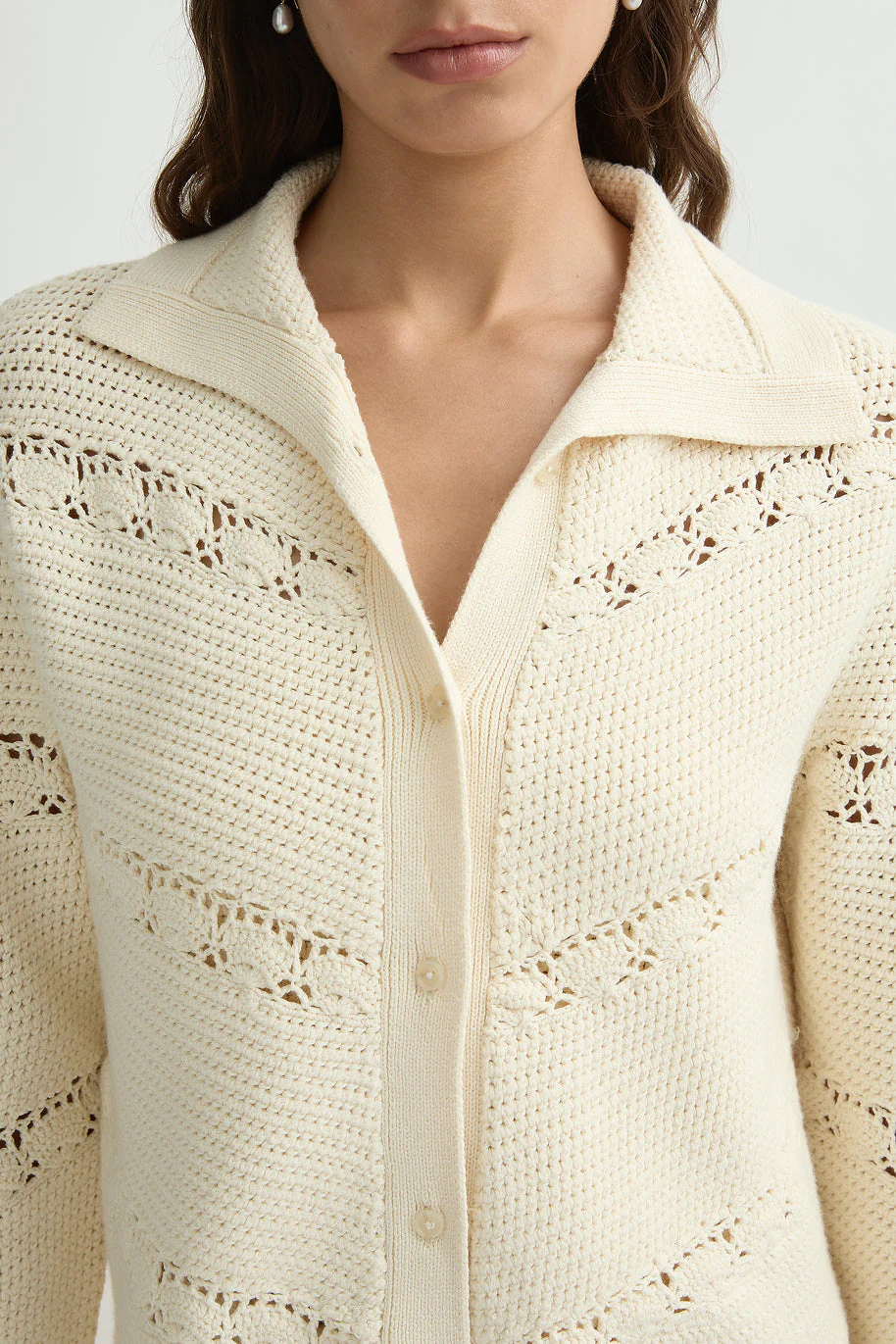 Posse - DYLAN CARDIGAN - PEARL - Image 3
