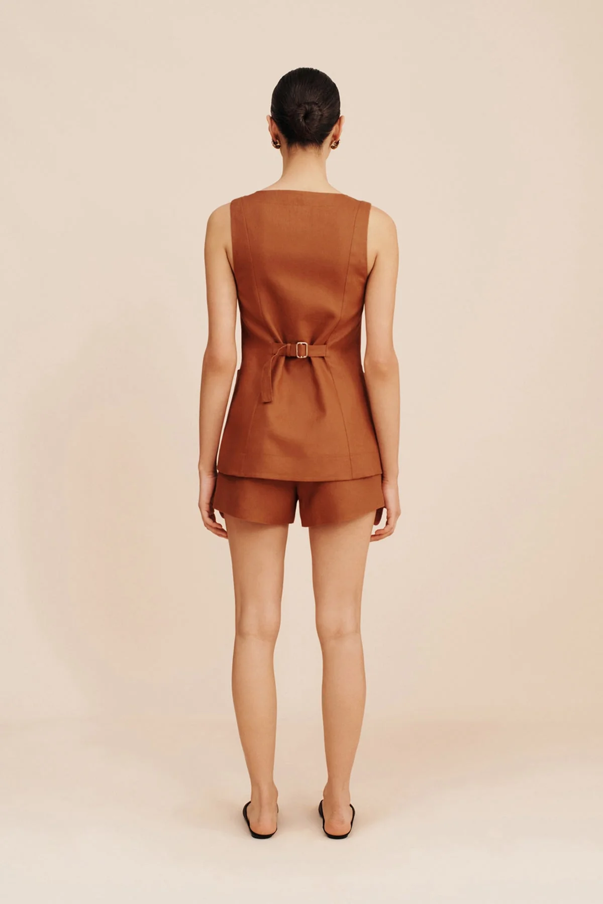 Posse - LORENZO HIGH NECK VEST - CHESTNUT - Image 6