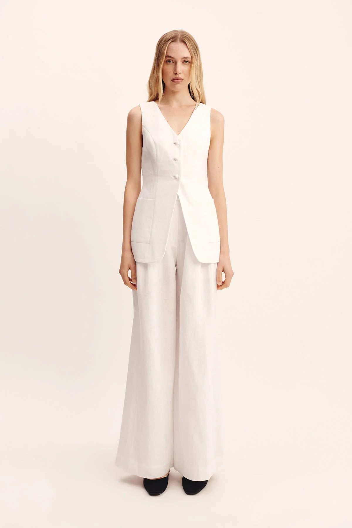 Posse - LORENZO TAILORED VEST - IVORY - Image 2