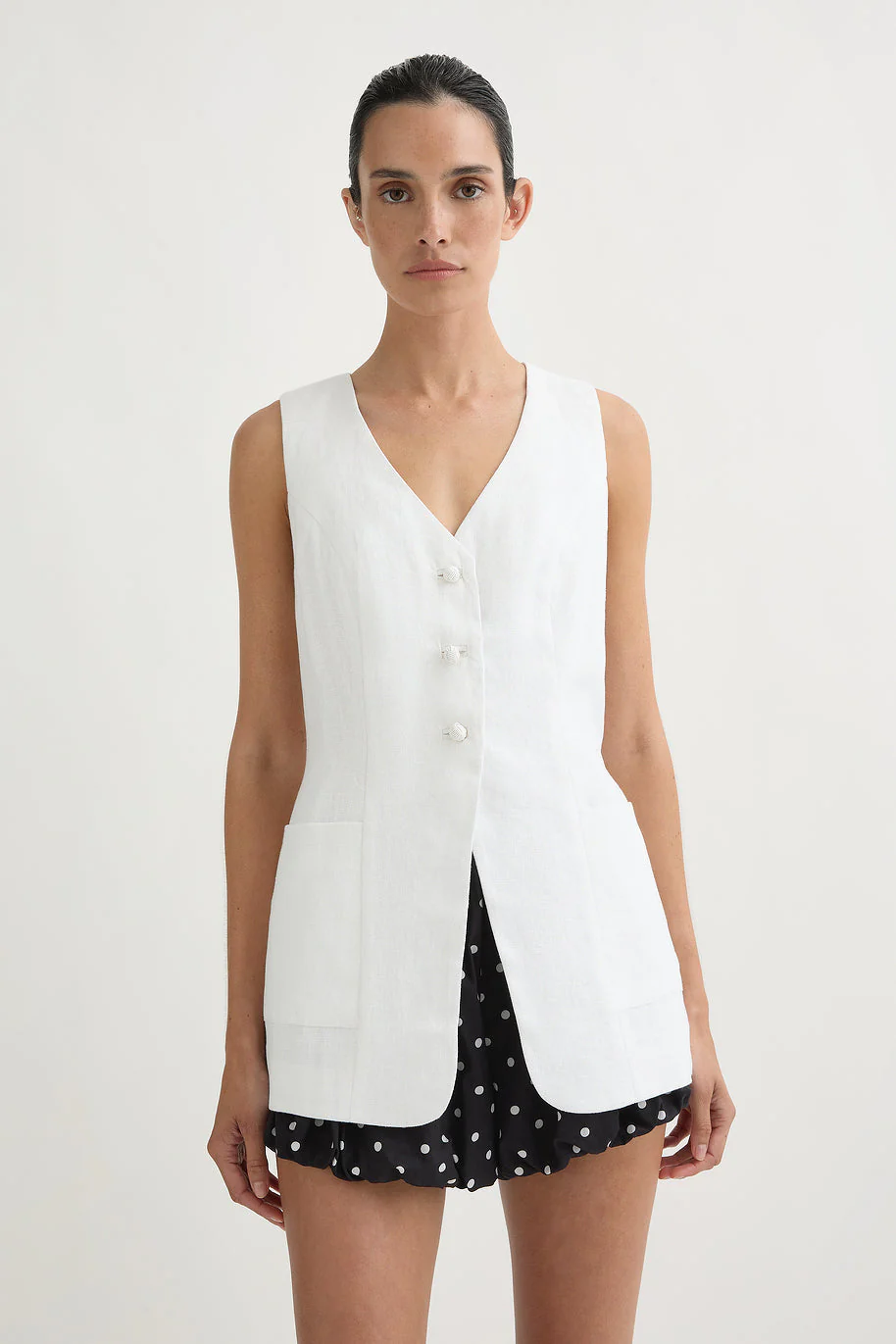 Posse - LORENZO TAILORED VEST - IVORY - Image 8