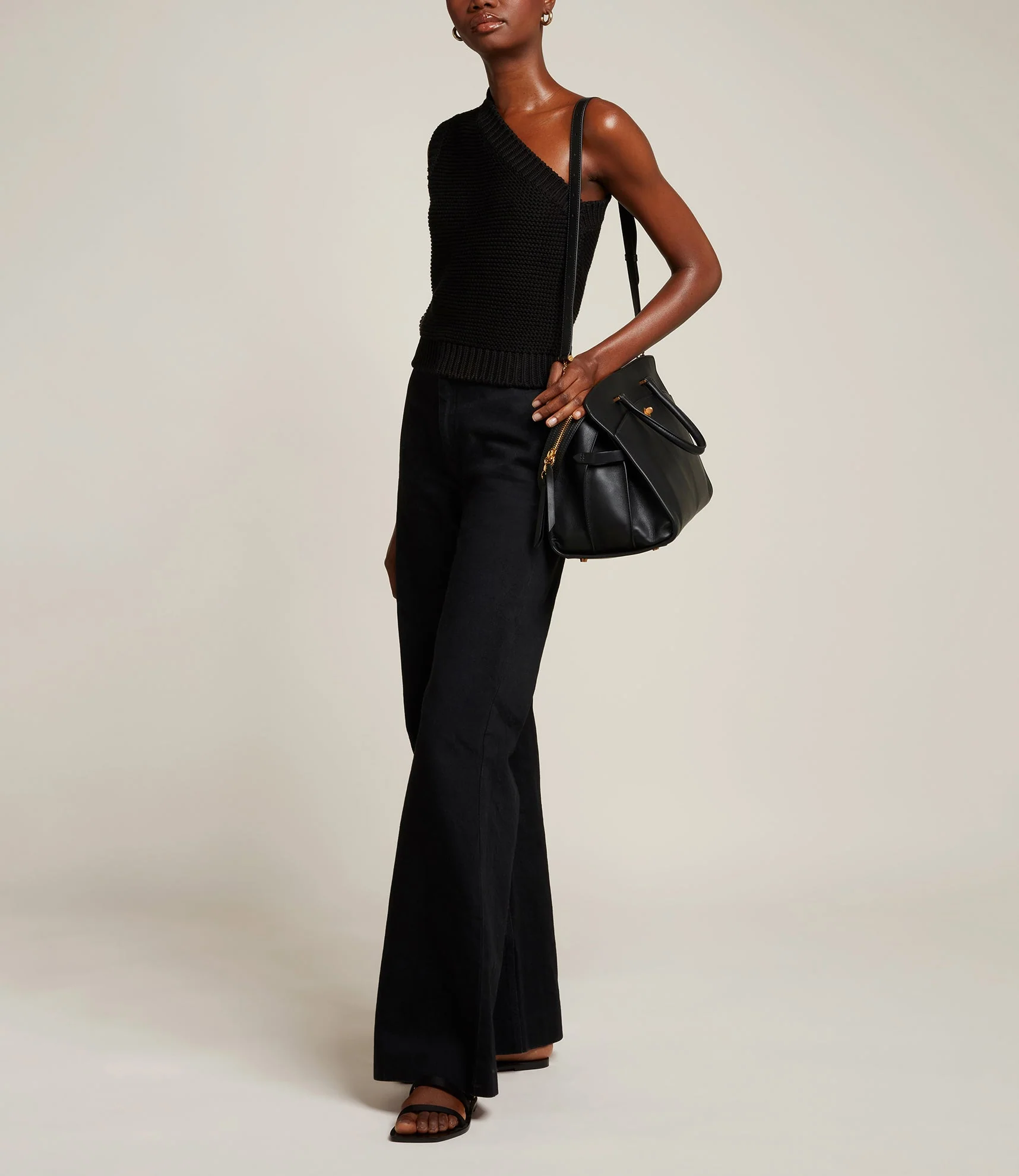 Metier - Private Eye Bag with Shoulder Strap Smooth Calfskin Black - Image 6