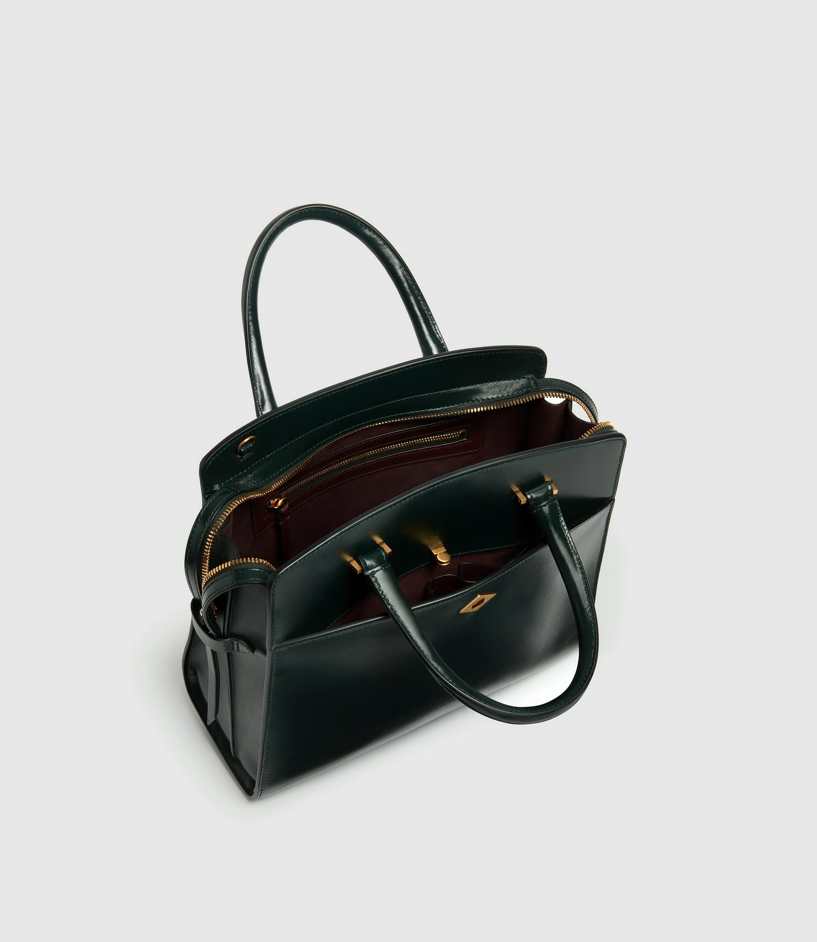 Metier - Private Eye Slim Glossy Calfskin Forest Green - Image 3