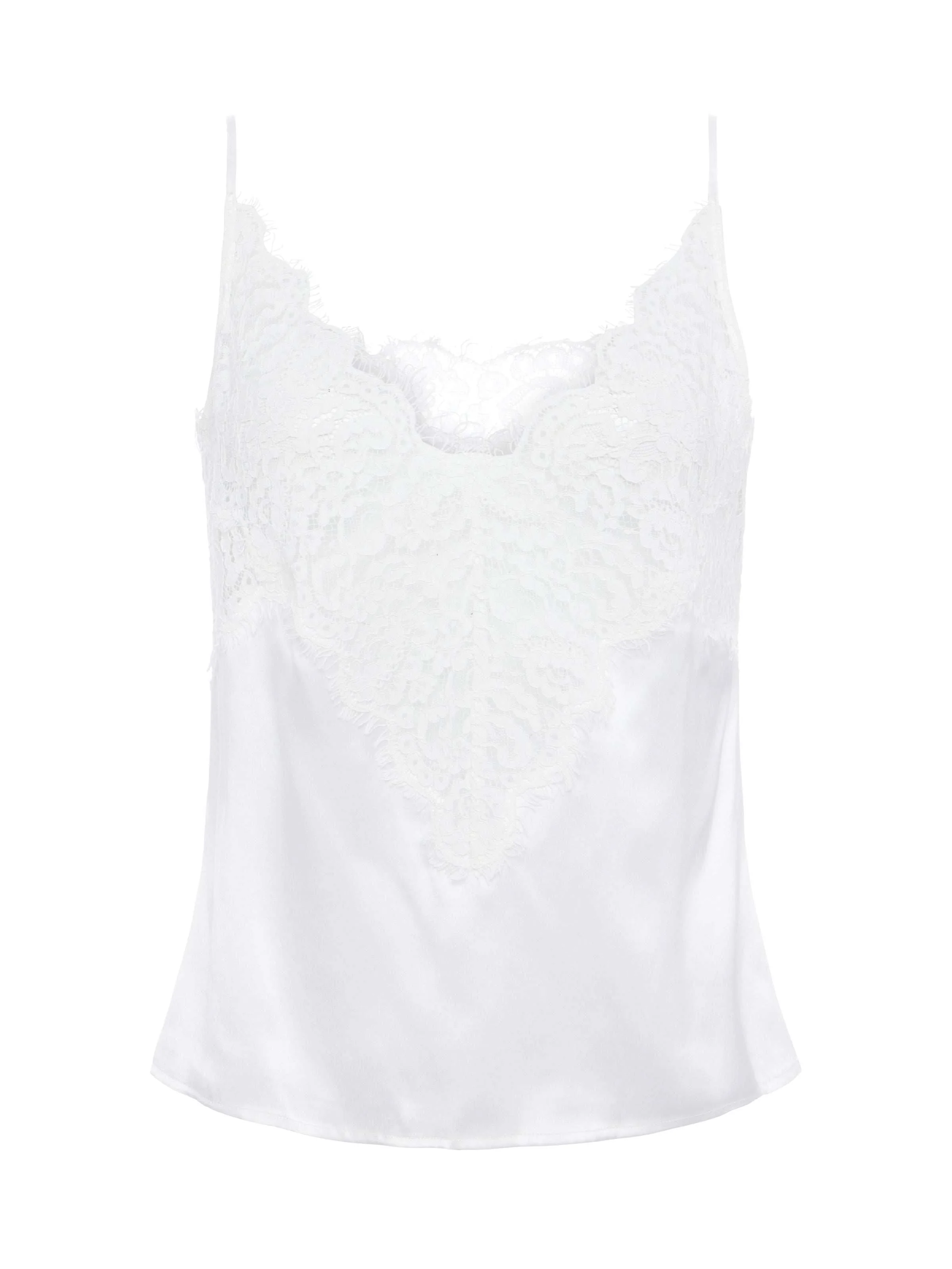 L'AGENCE - Priya Silk Lace Camisole - Image 6