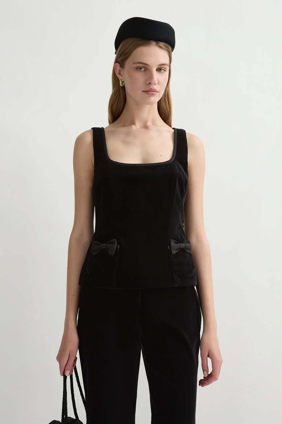Posse - QUINCY TOP - BLACK