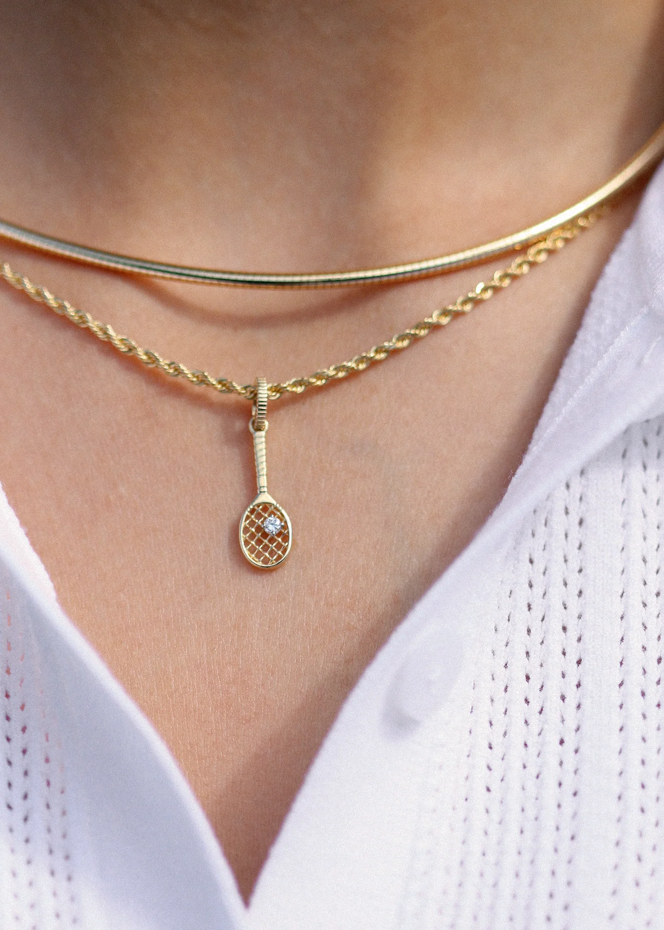 Kinn - Courtside Racquet Pendant Diamond - Image 4