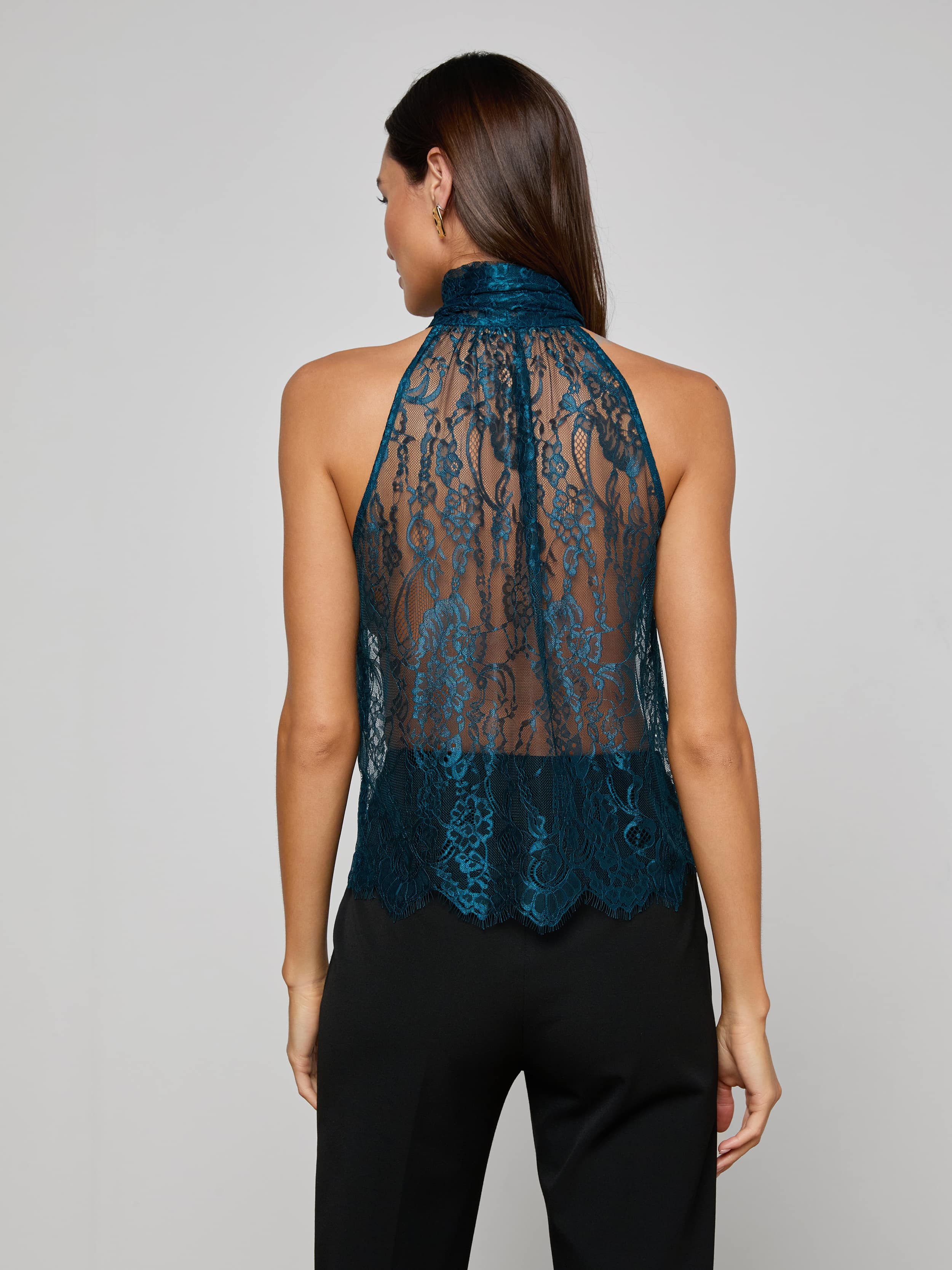 L'AGENCE - Reece Lace Tie Neck Blouse - Image 10