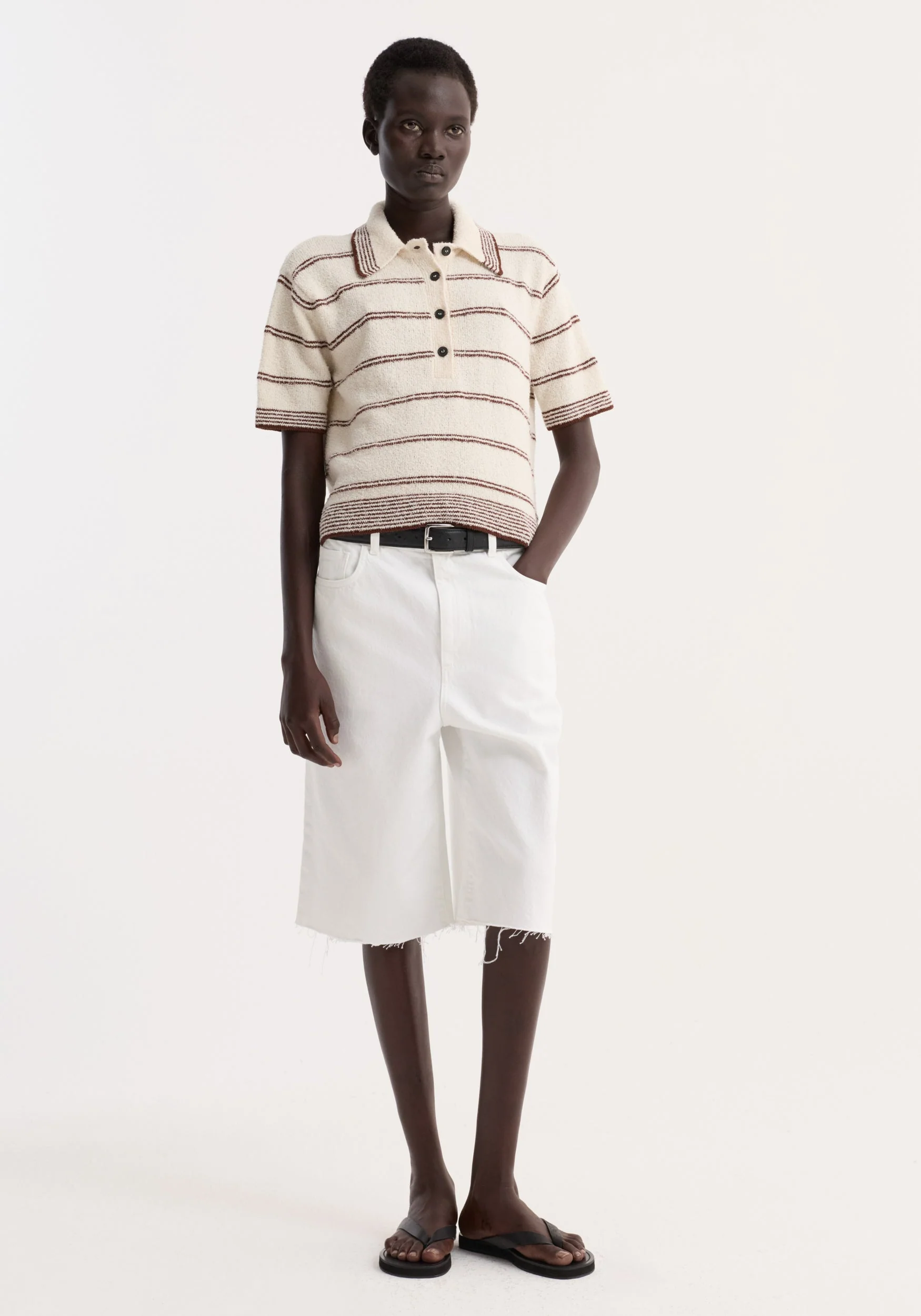 ROHE - Baggy fit denim shorts | optic white