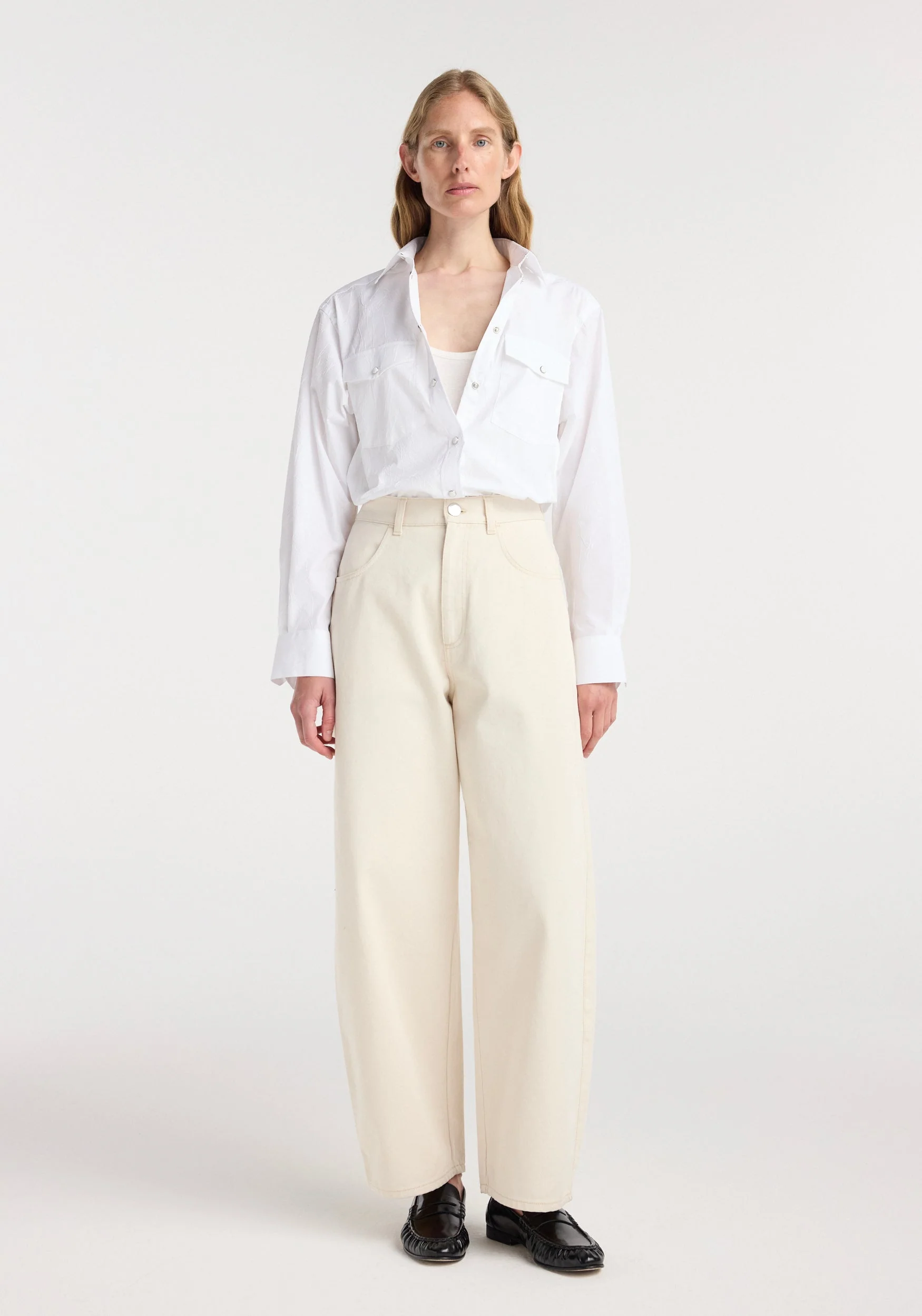ROHE - Berber - Barrel leg denim | ecru