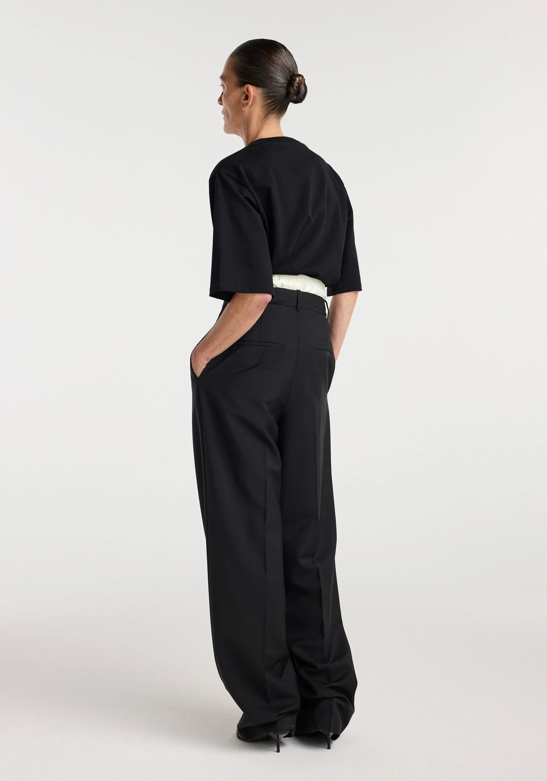 ROHE - Boxer detailed trousers | black - Image 4
