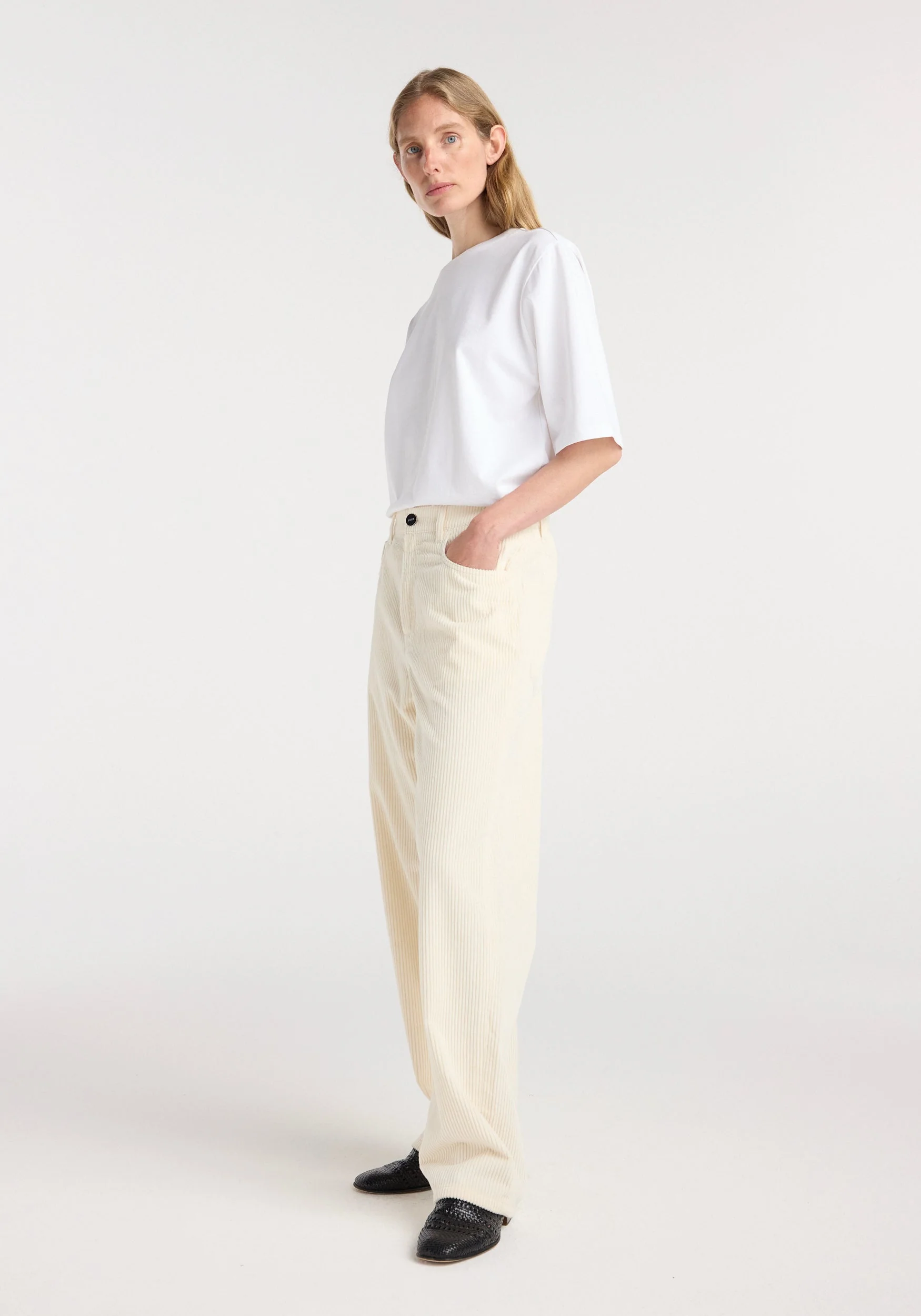 ROHE - Bruun - Signature baggy corduroy | winter white - Image 3