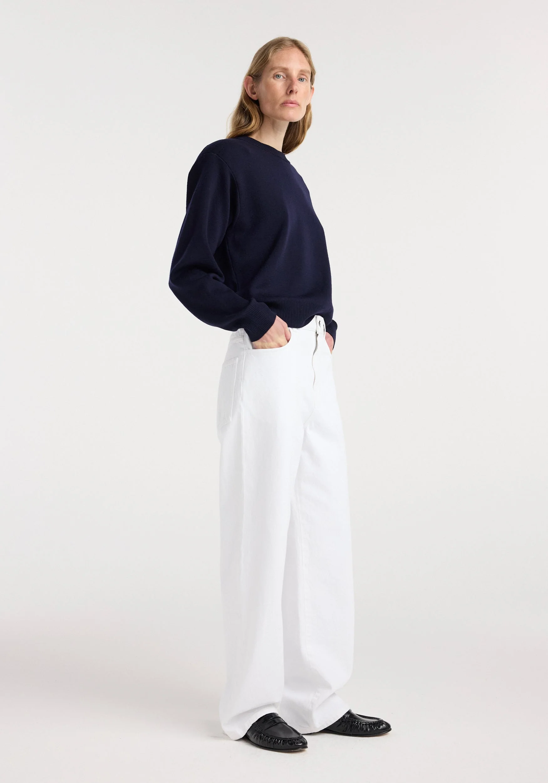 ROHE - Bruun - Signature baggy denim | optic white - Image 3