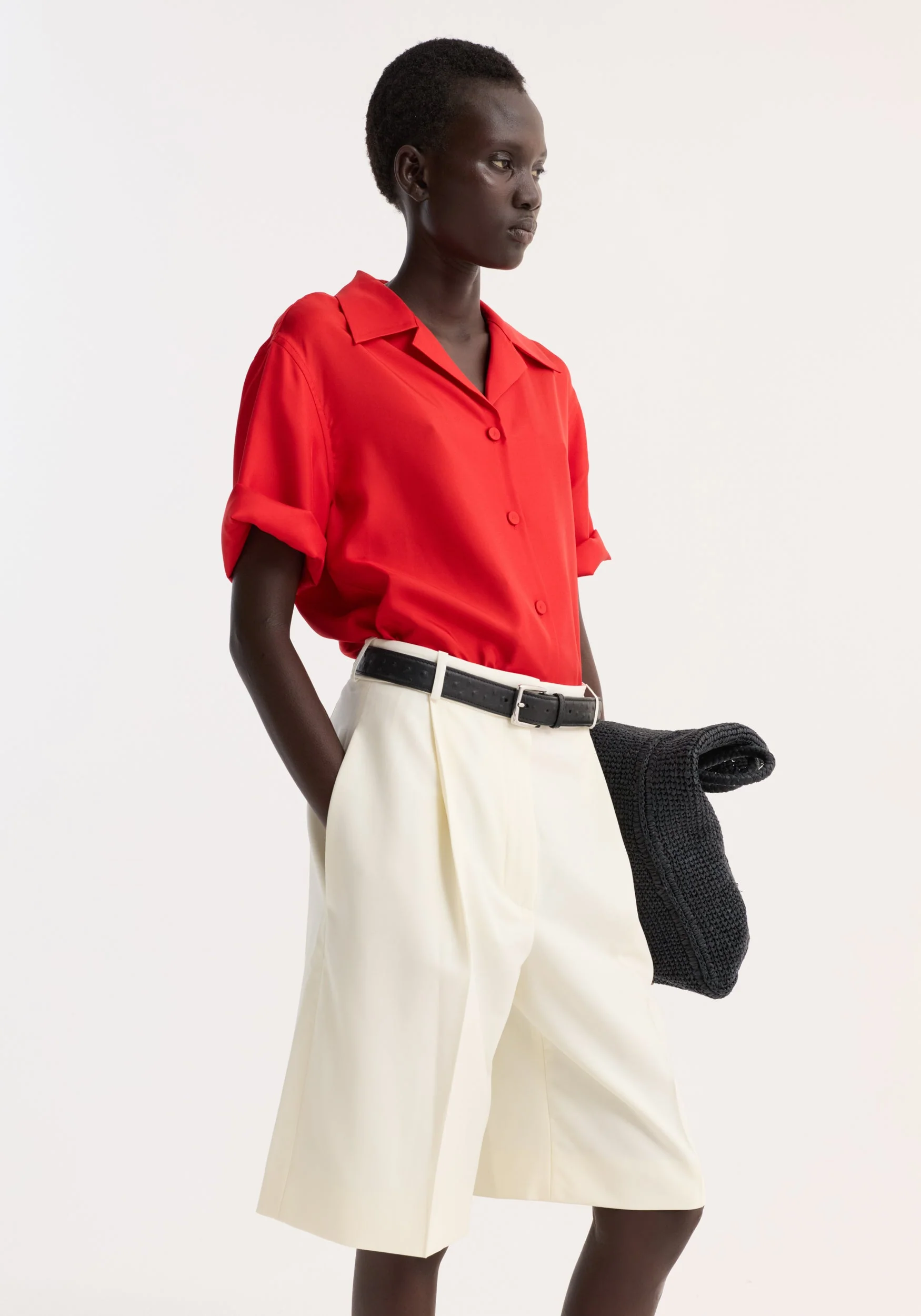 ROHE - Camp collar silk shirt | red - Image 3