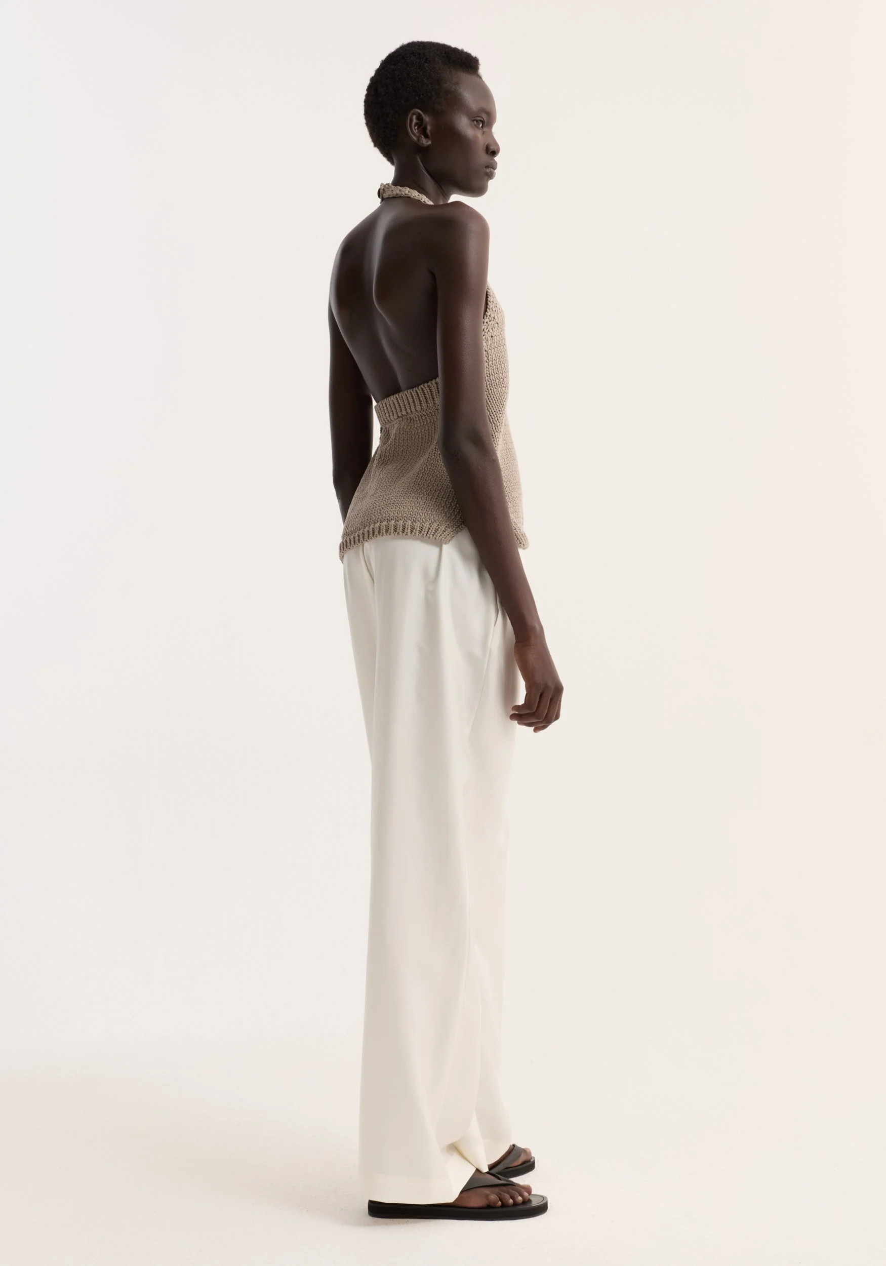 ROHE - Chunky knit halter top | stone - Image 2