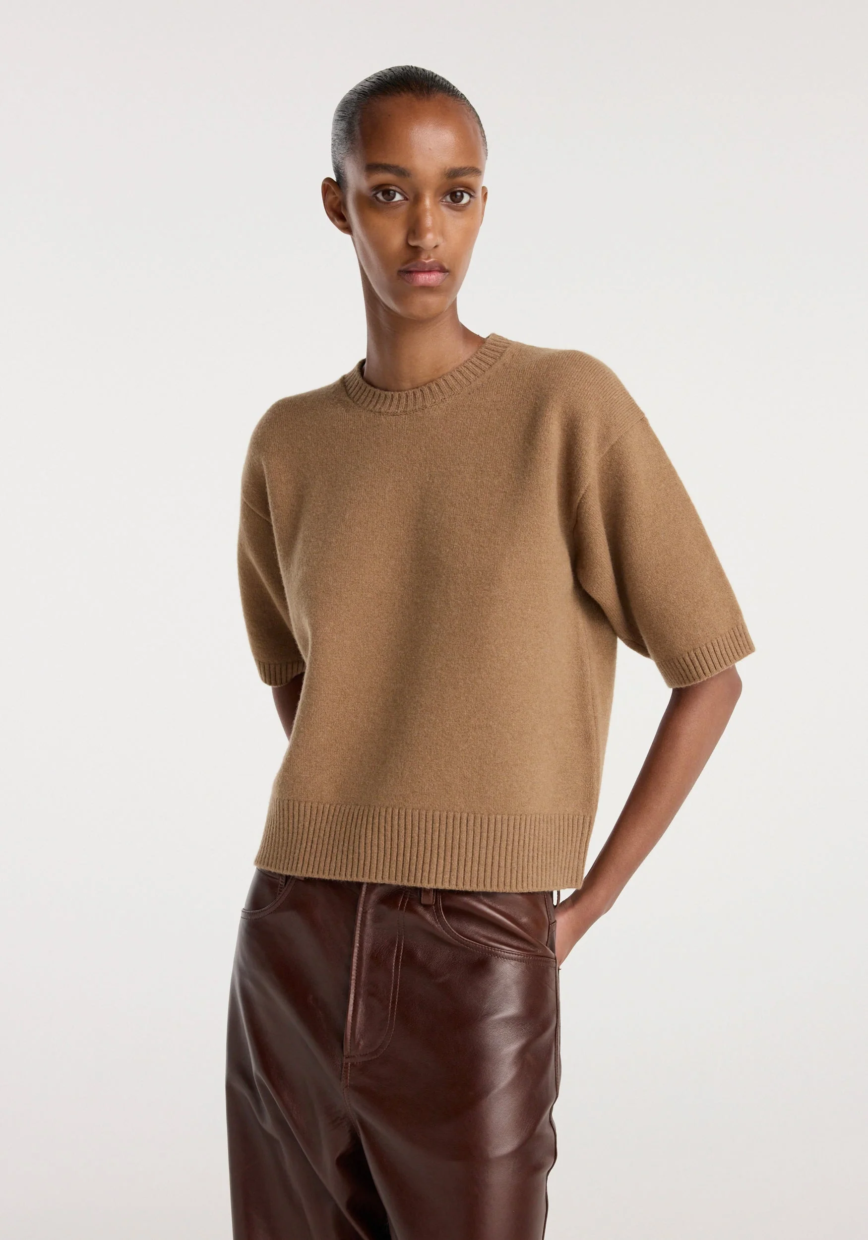 ROHE - Compact knitted top | camel - Image 2