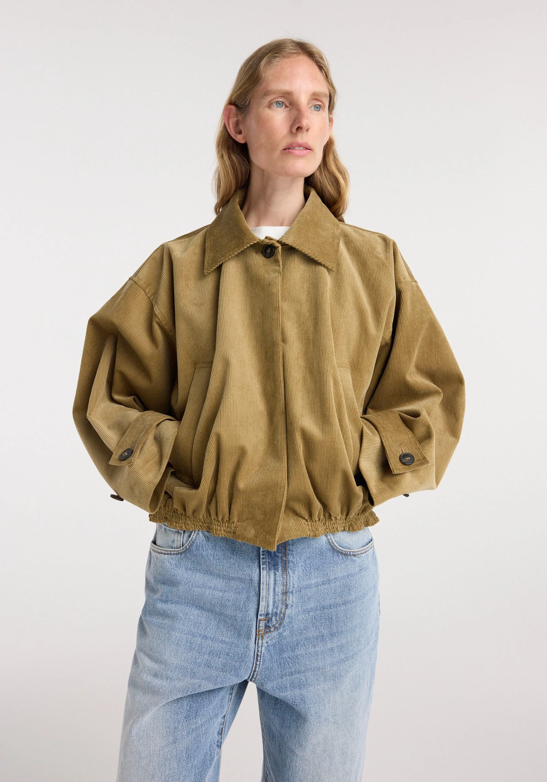 ROHE - Corduroy blouson jacket | beige - Image 4
