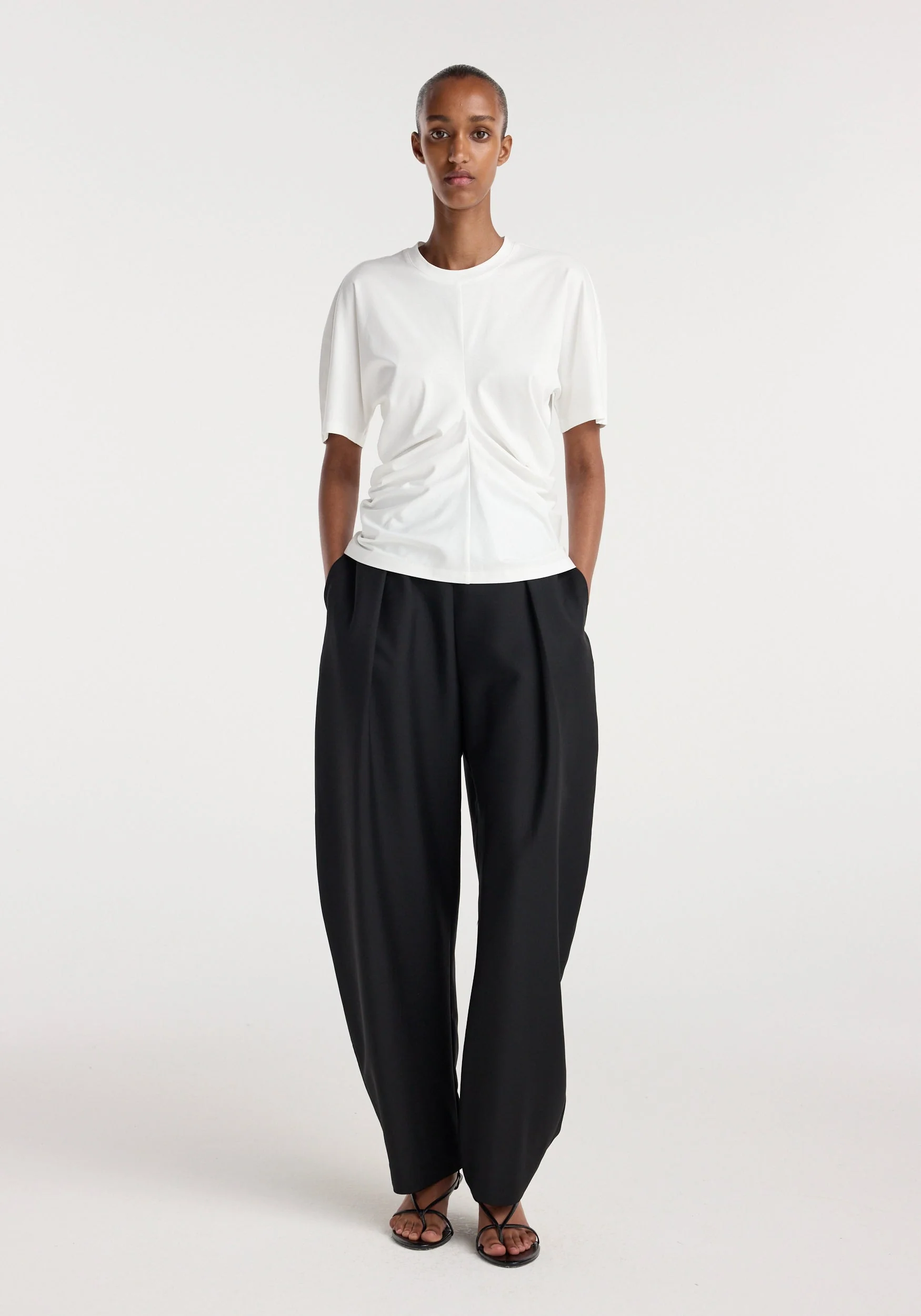 ROHE - Draped t - shirt | off white