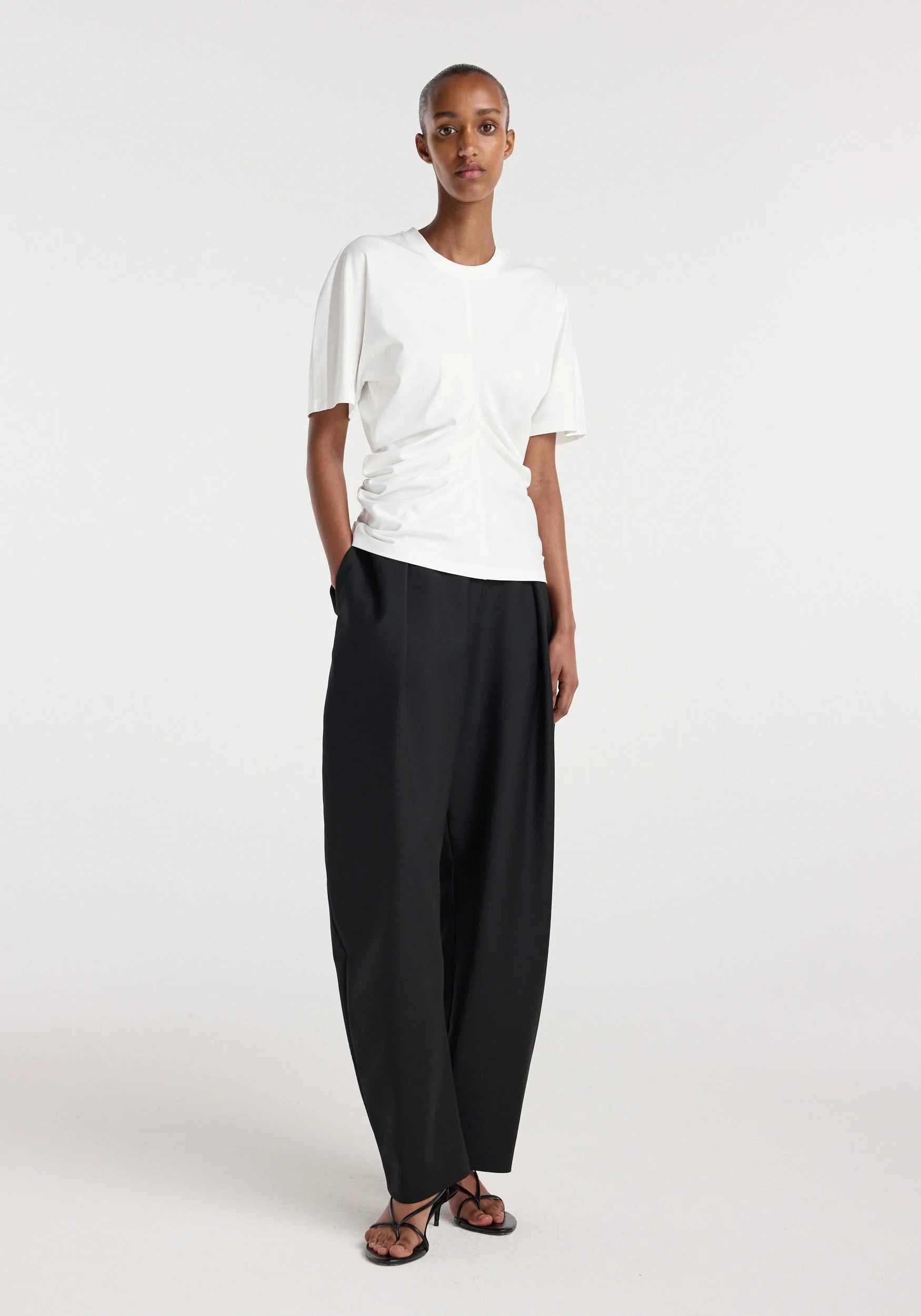 ROHE - Draped t - shirt | off white - Image 2