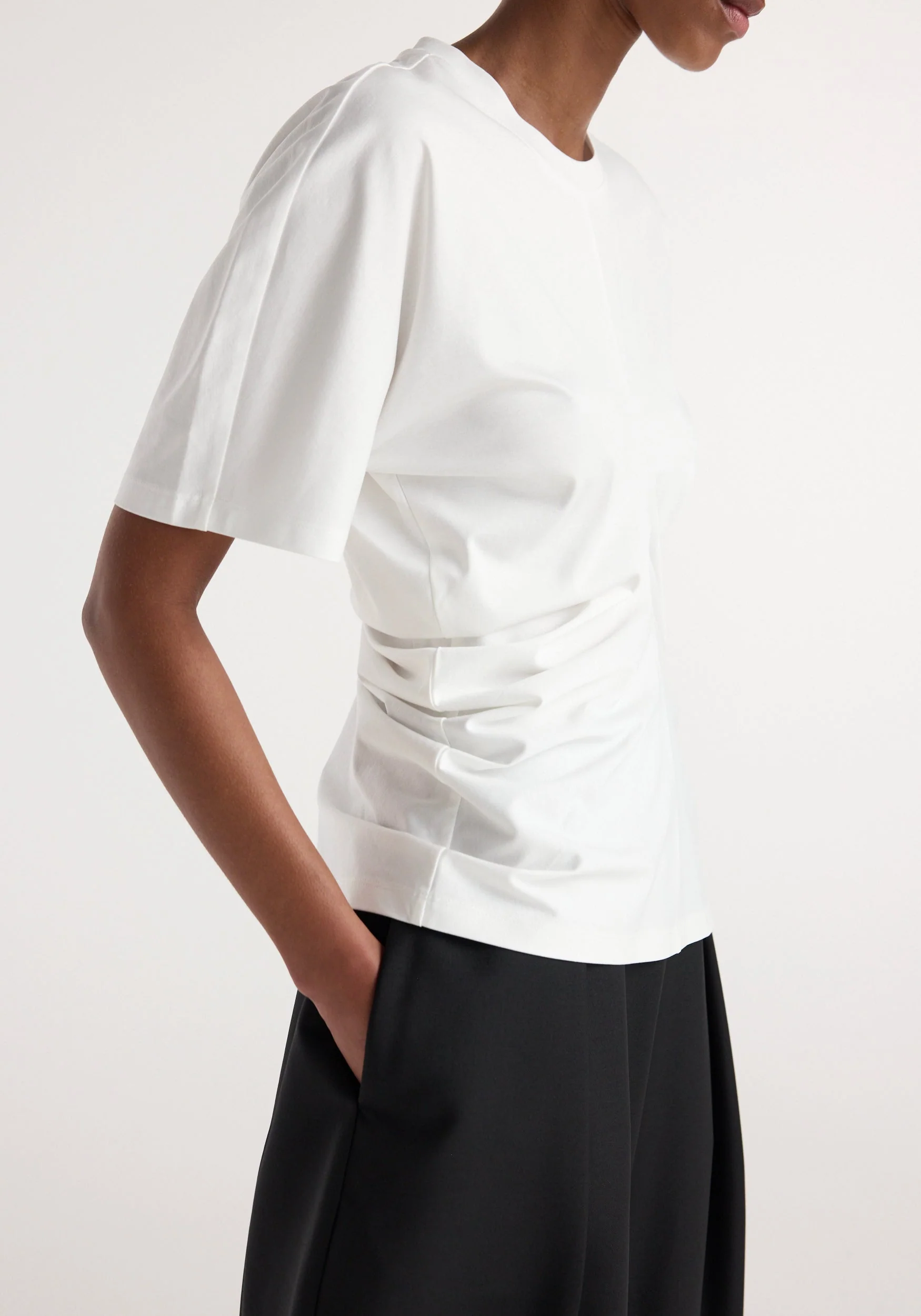 ROHE - Draped t - shirt | off white - Image 3