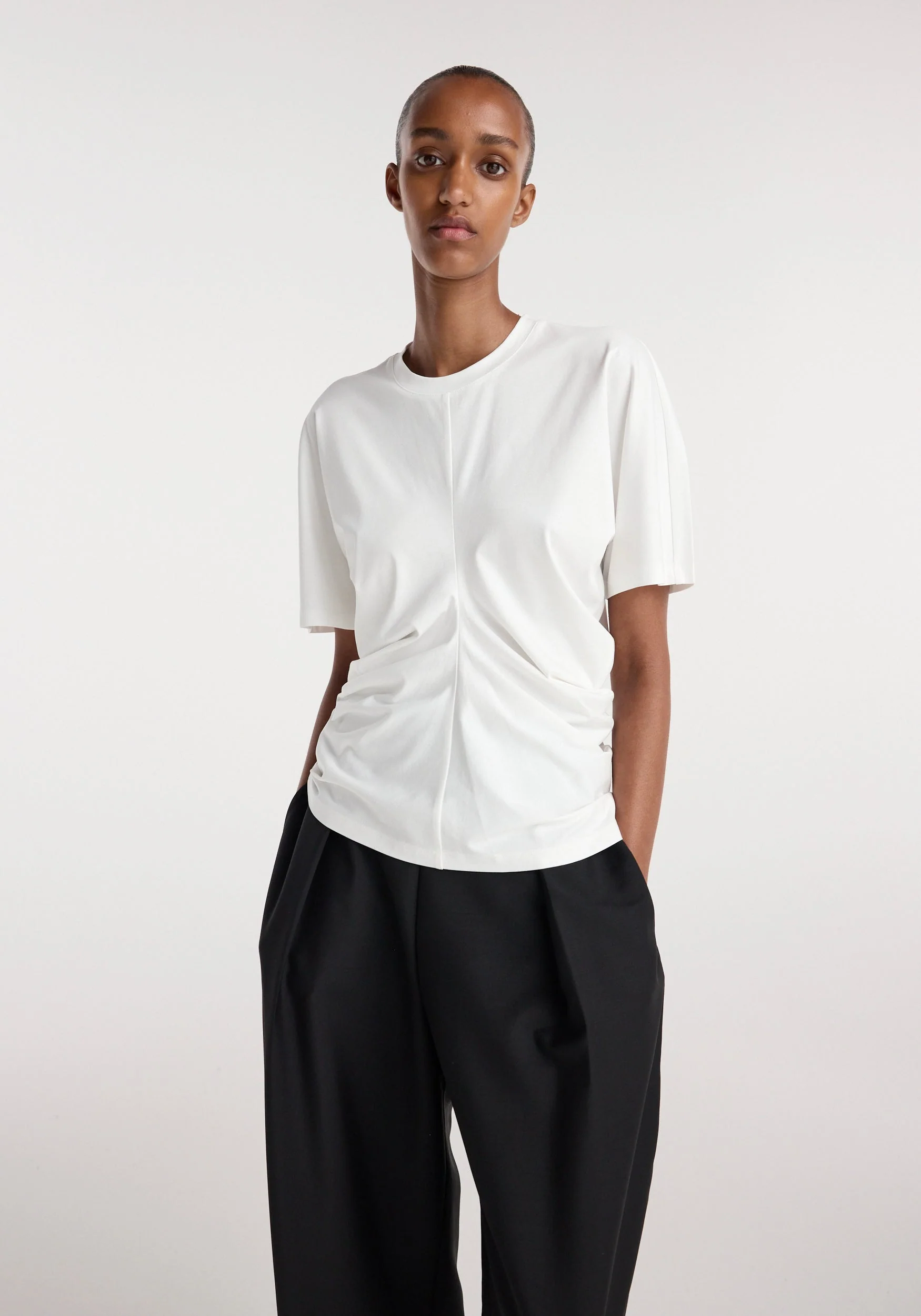 ROHE - Draped t - shirt | off white - Image 5