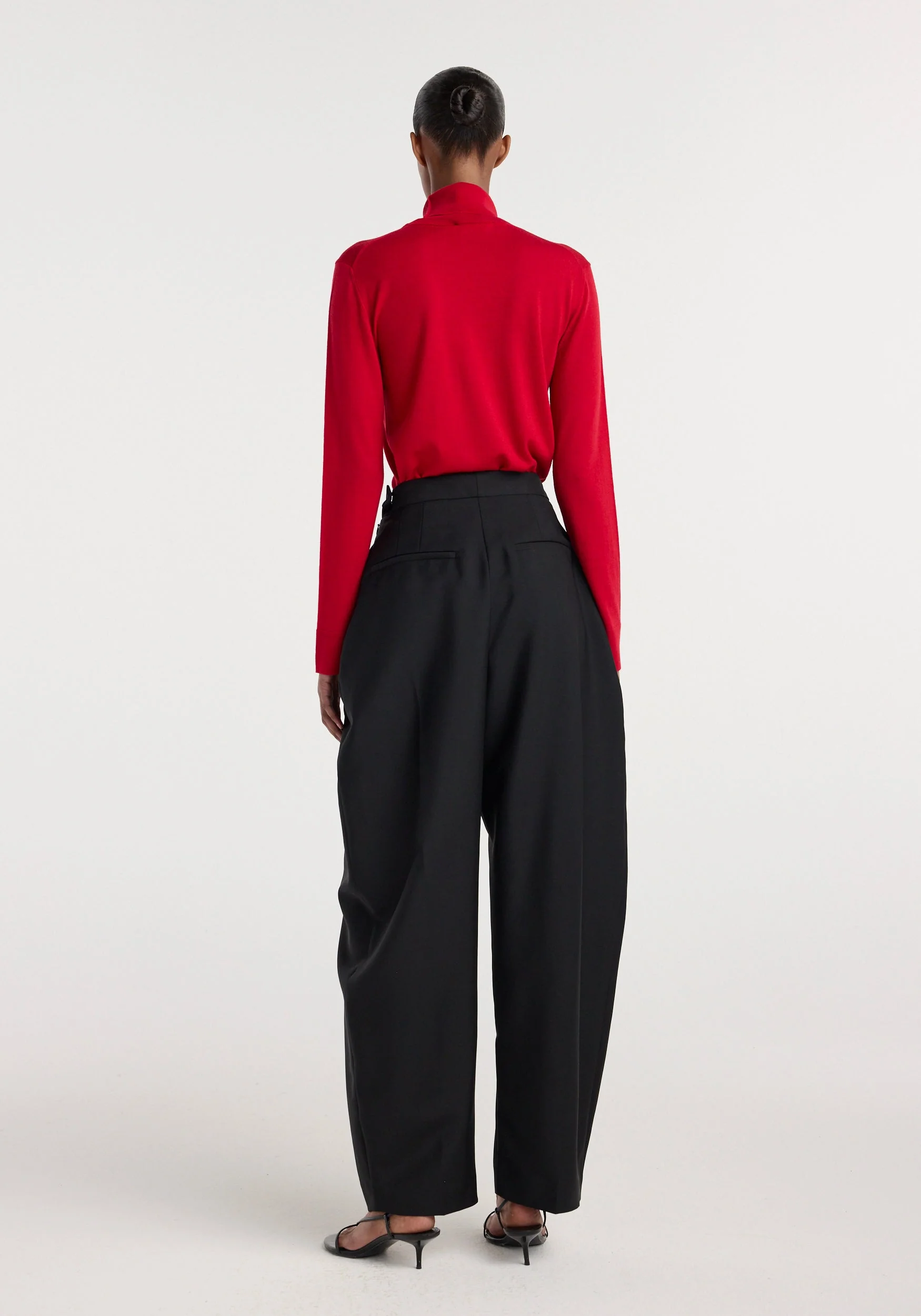 ROHE - Fine - knit wool cashmere turtleneck | red - Image 5