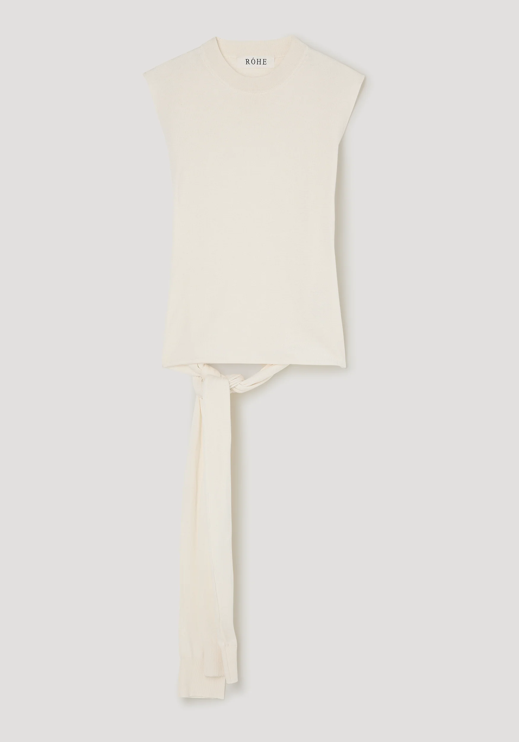 ROHE - Open back knitted wrap top | off white - Image 6