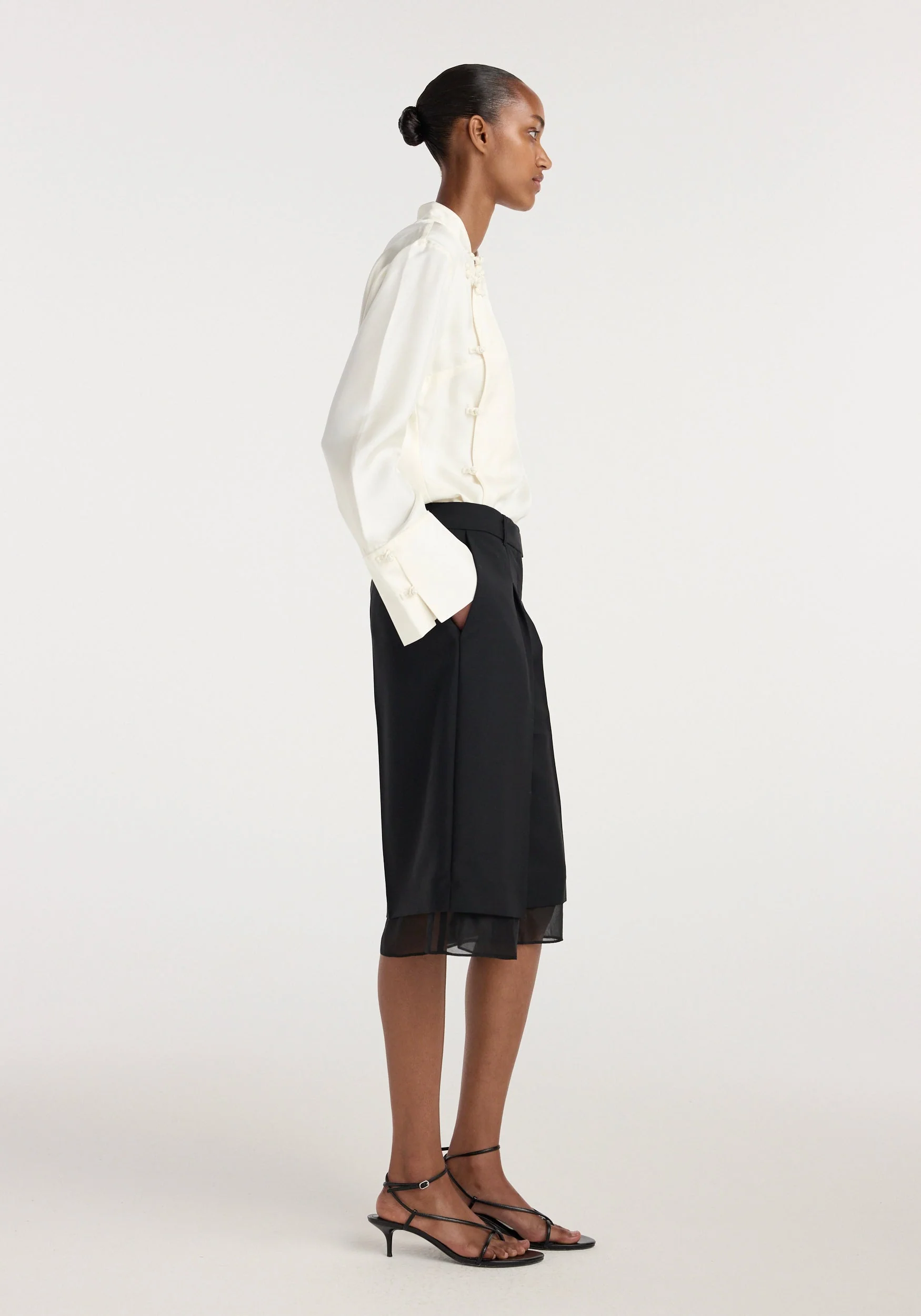 ROHE - Organza lined shorts | black - Image 3
