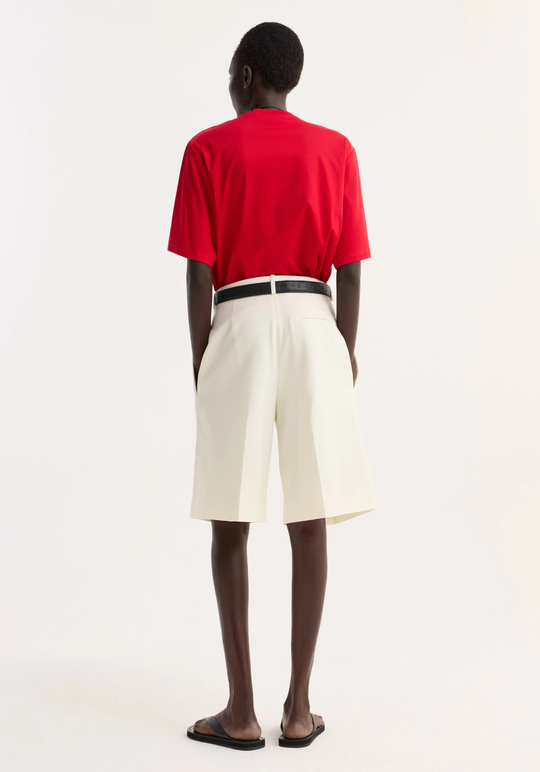ROHE - Oversized cotton silk t - shirt | red - Image 5