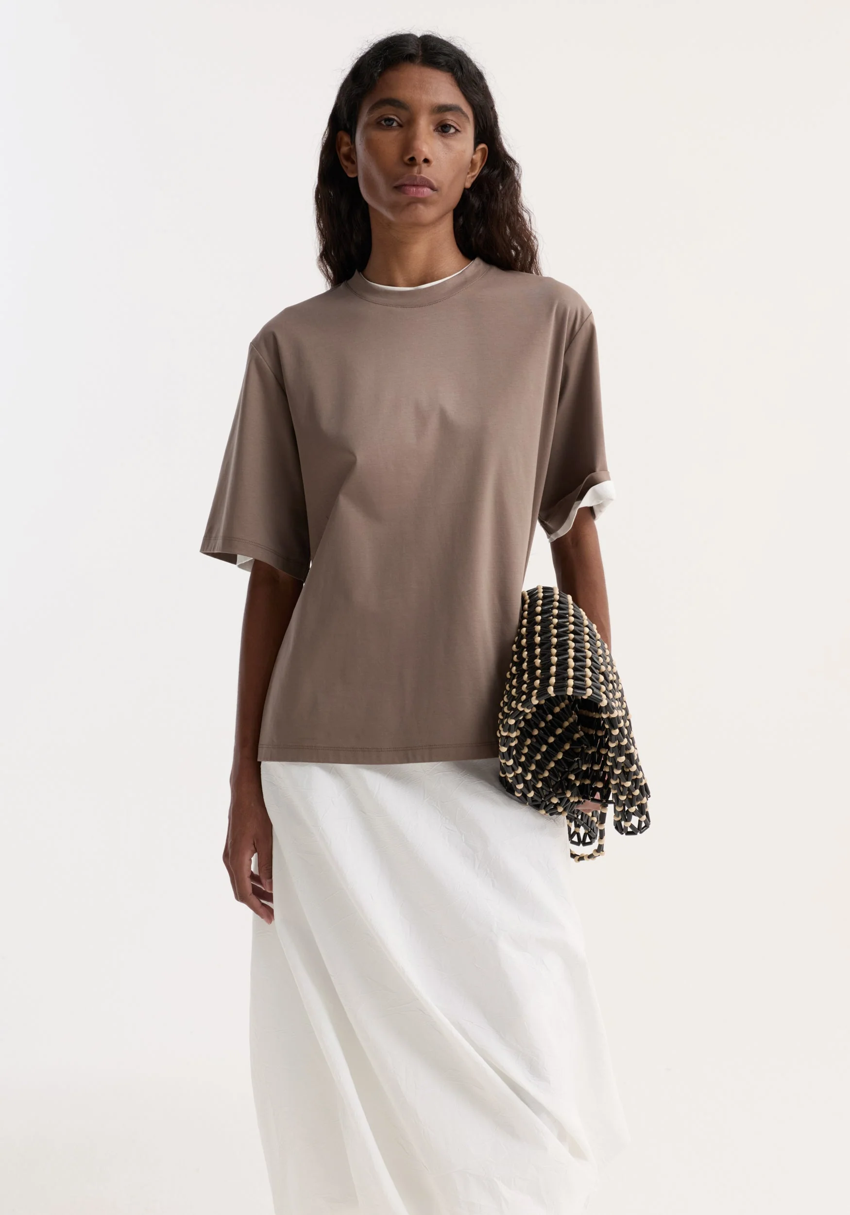 ROHE - Oversized cotton silk t - shirt | taupe - Image 2