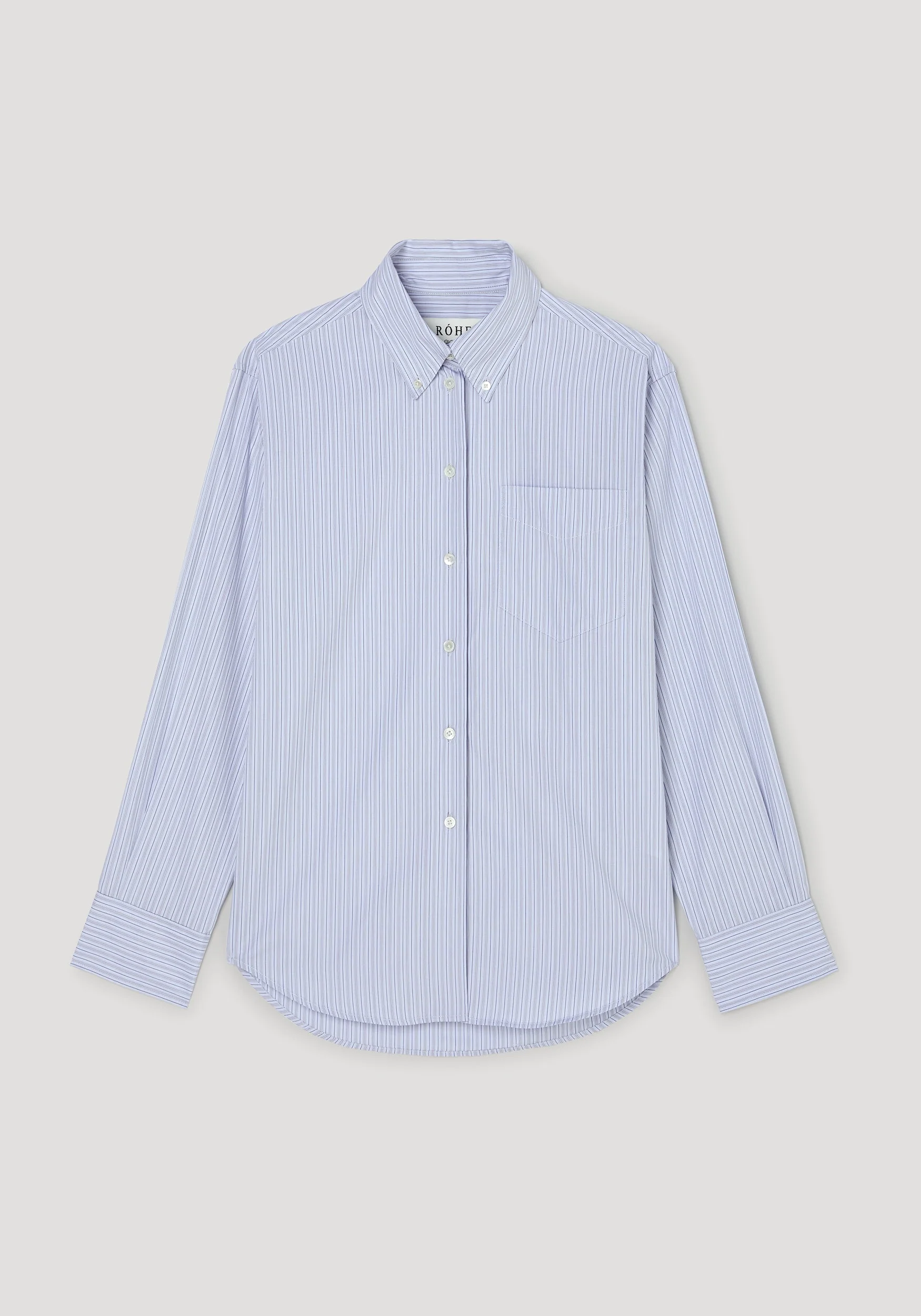 ROHE - Oxford striped shirt | blue stripe - Image 6