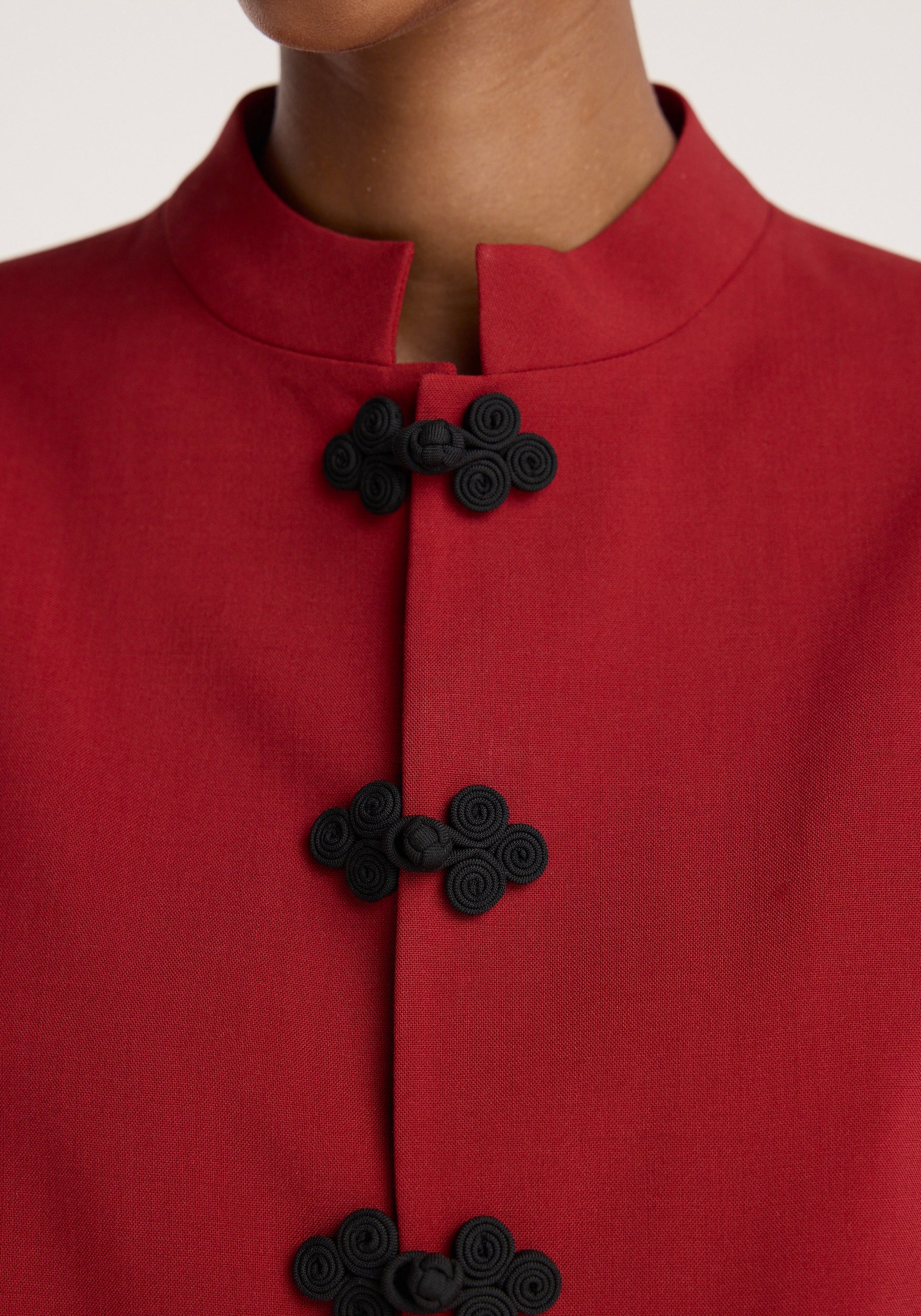 ROHE - Pankou closure jacket | carmine - Image 5