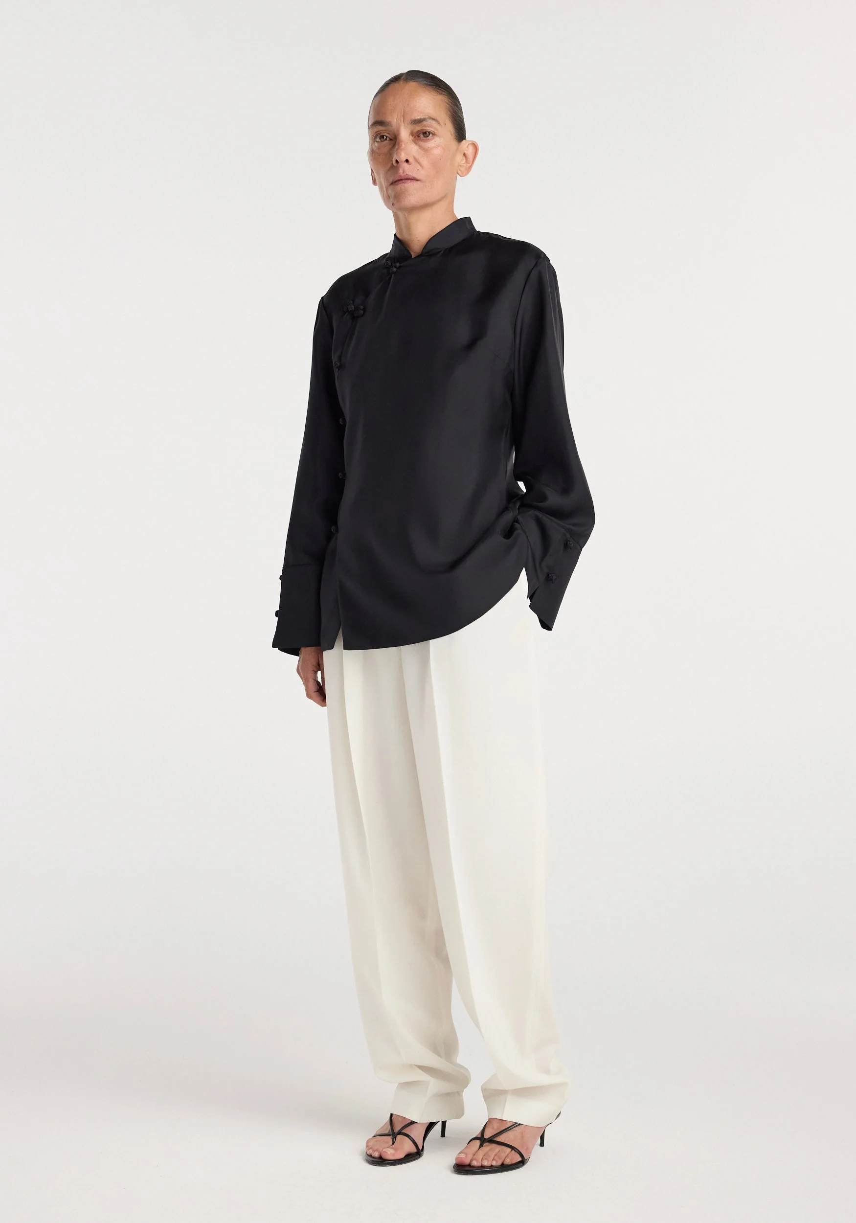ROHE - Pankou closure silk top | black - Image 2