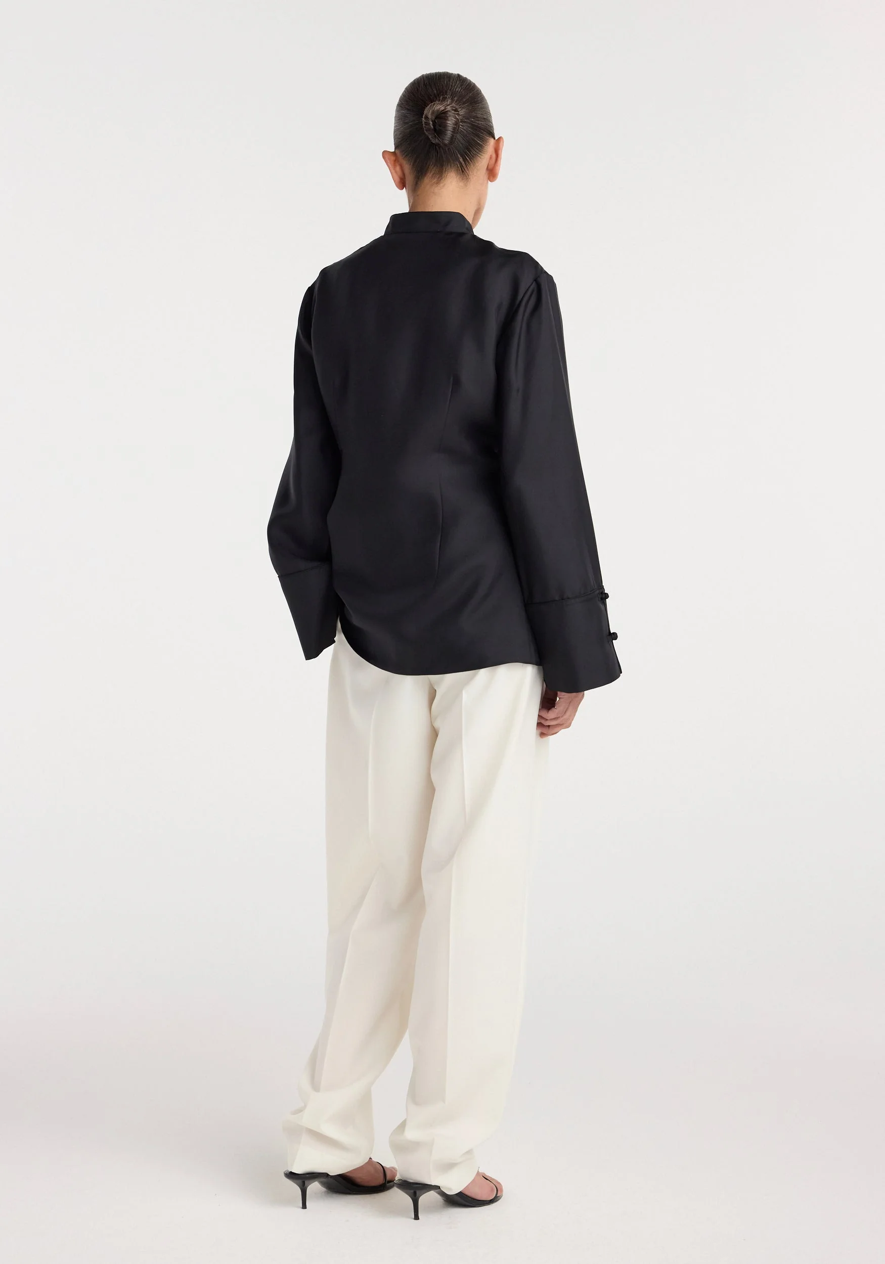 ROHE - Pankou closure silk top | black - Image 3