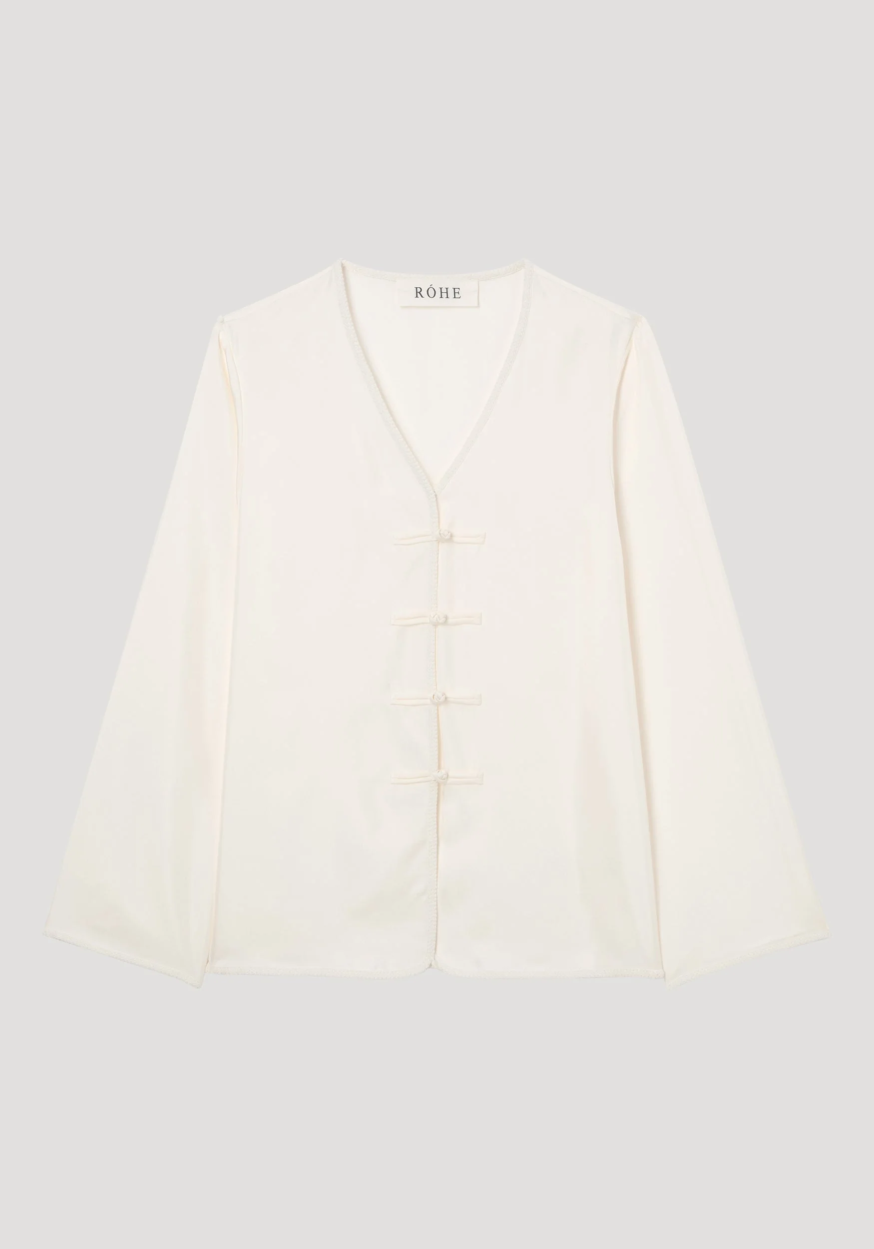 ROHE - Pankou closure silk top | cream