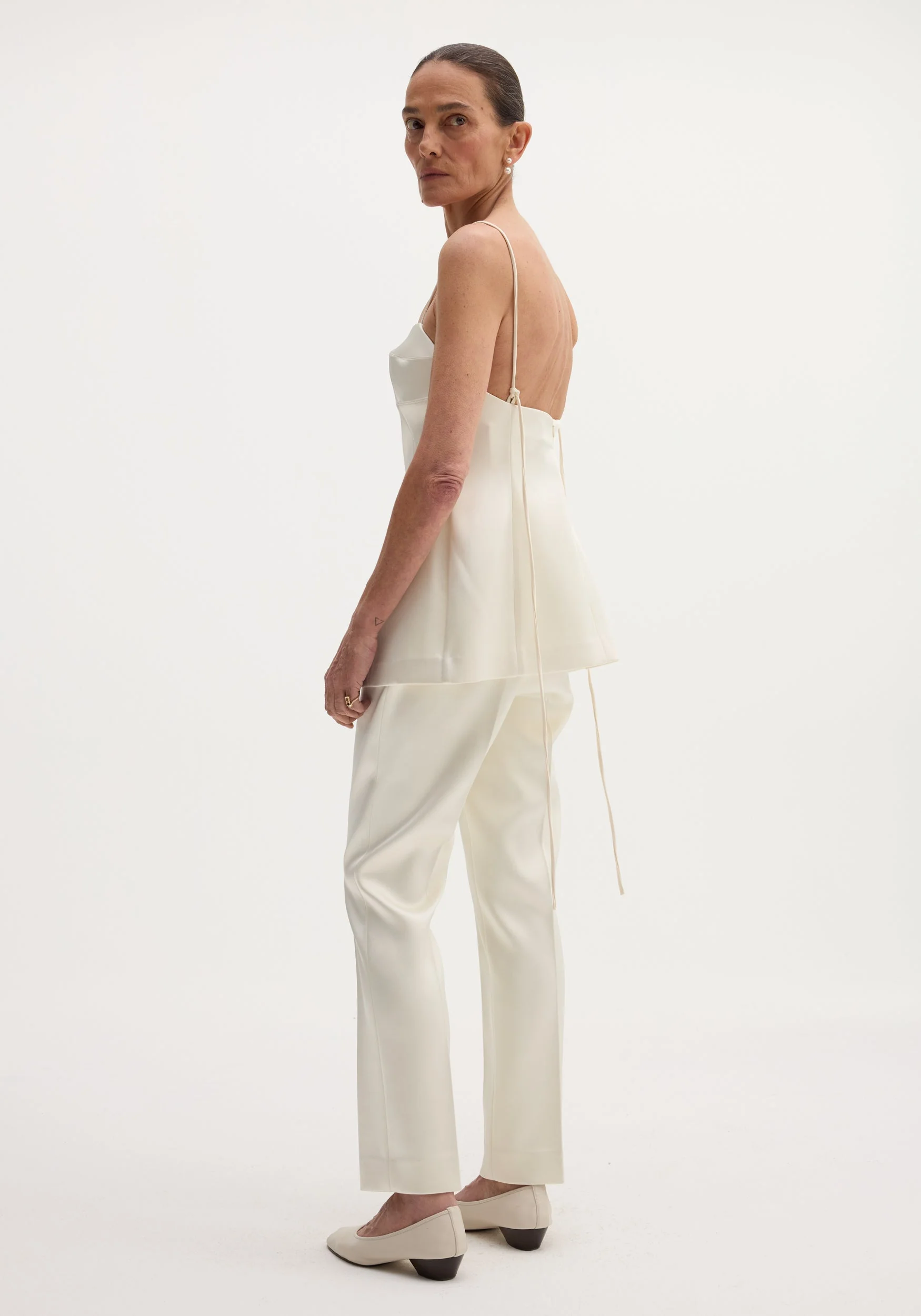ROHE - Satin bustier top | ivory - Image 4