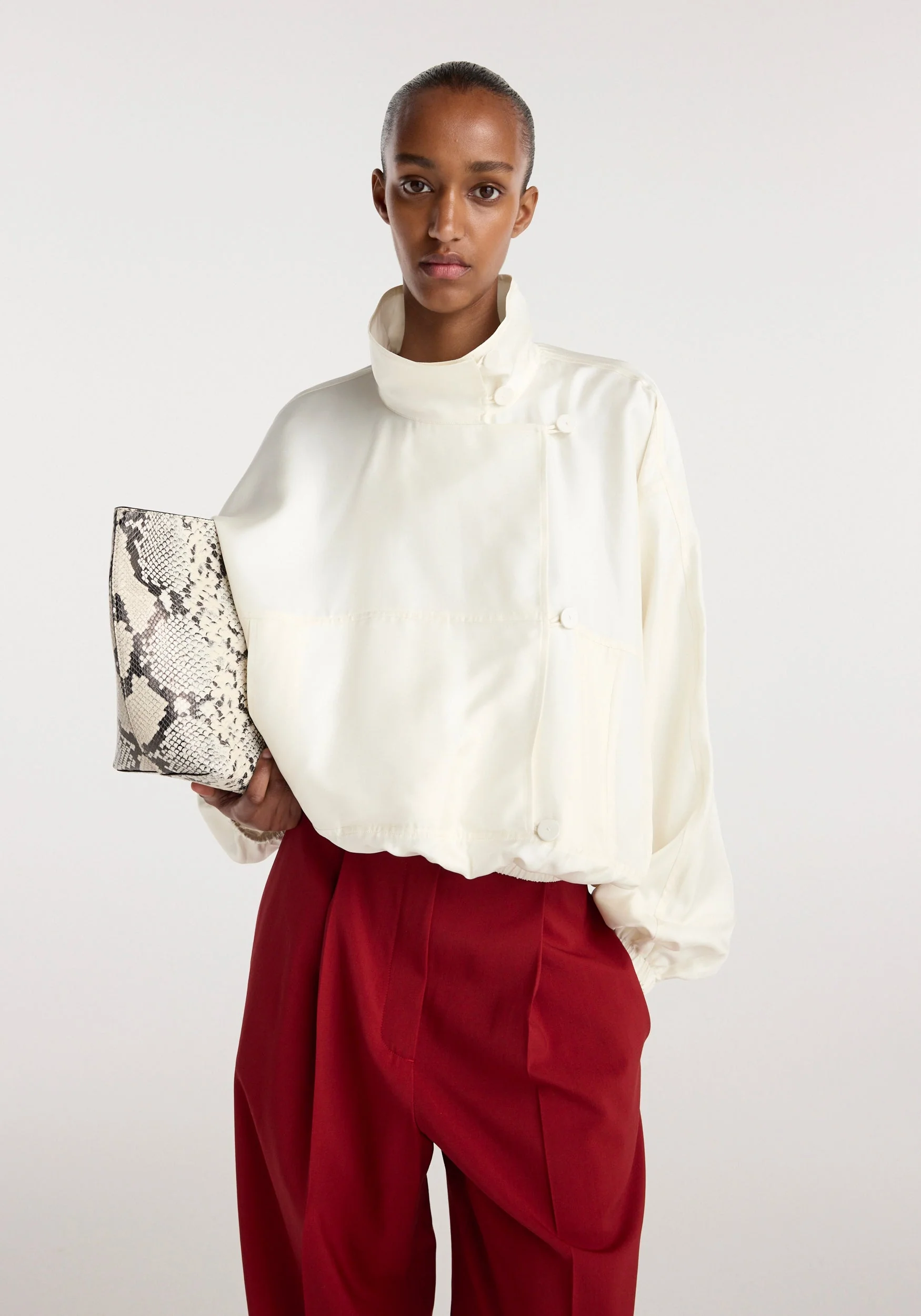 ROHE - Silk blouson anorak | cream - Image 2