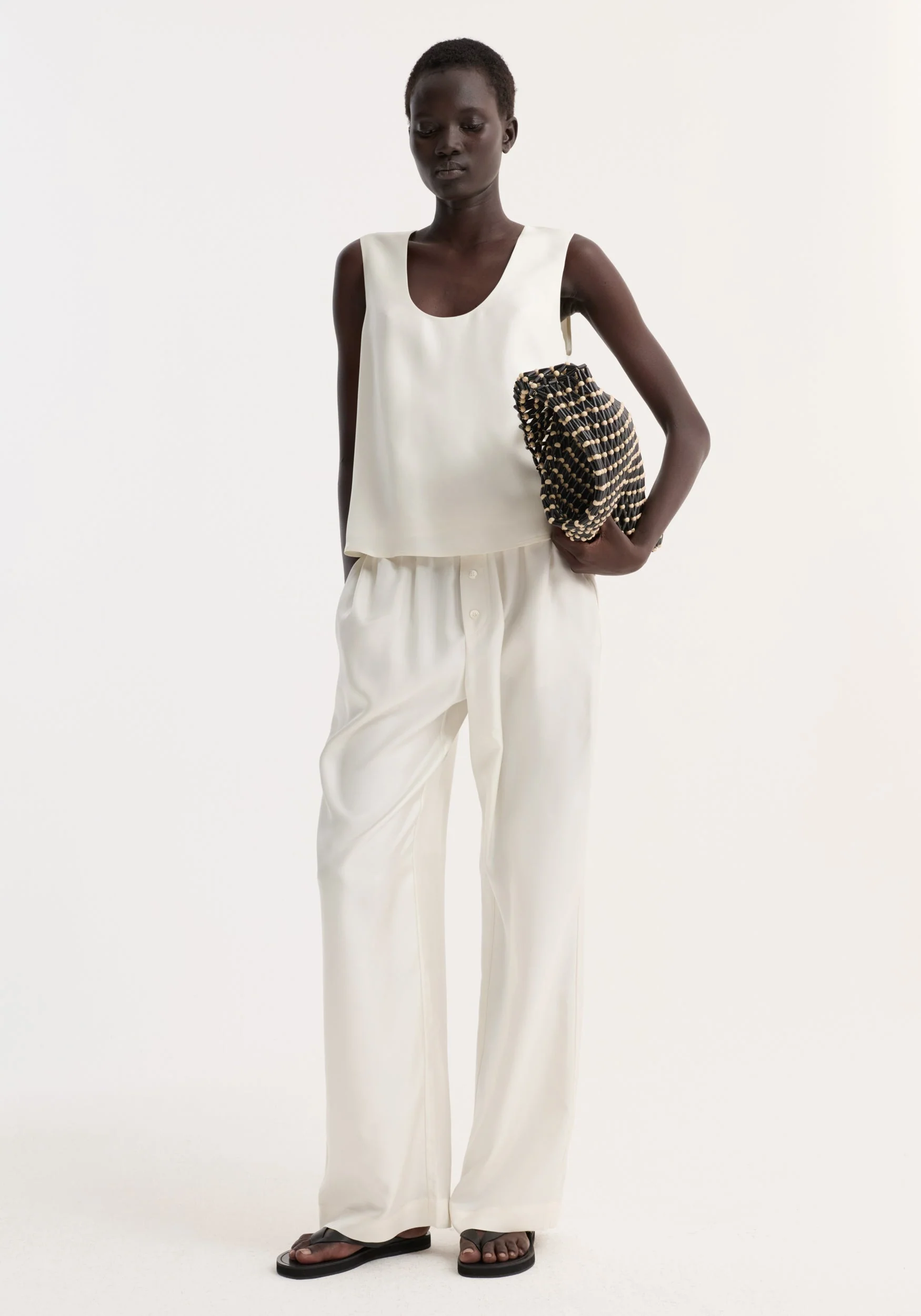 ROHE - Silk pyjama trousers | cream