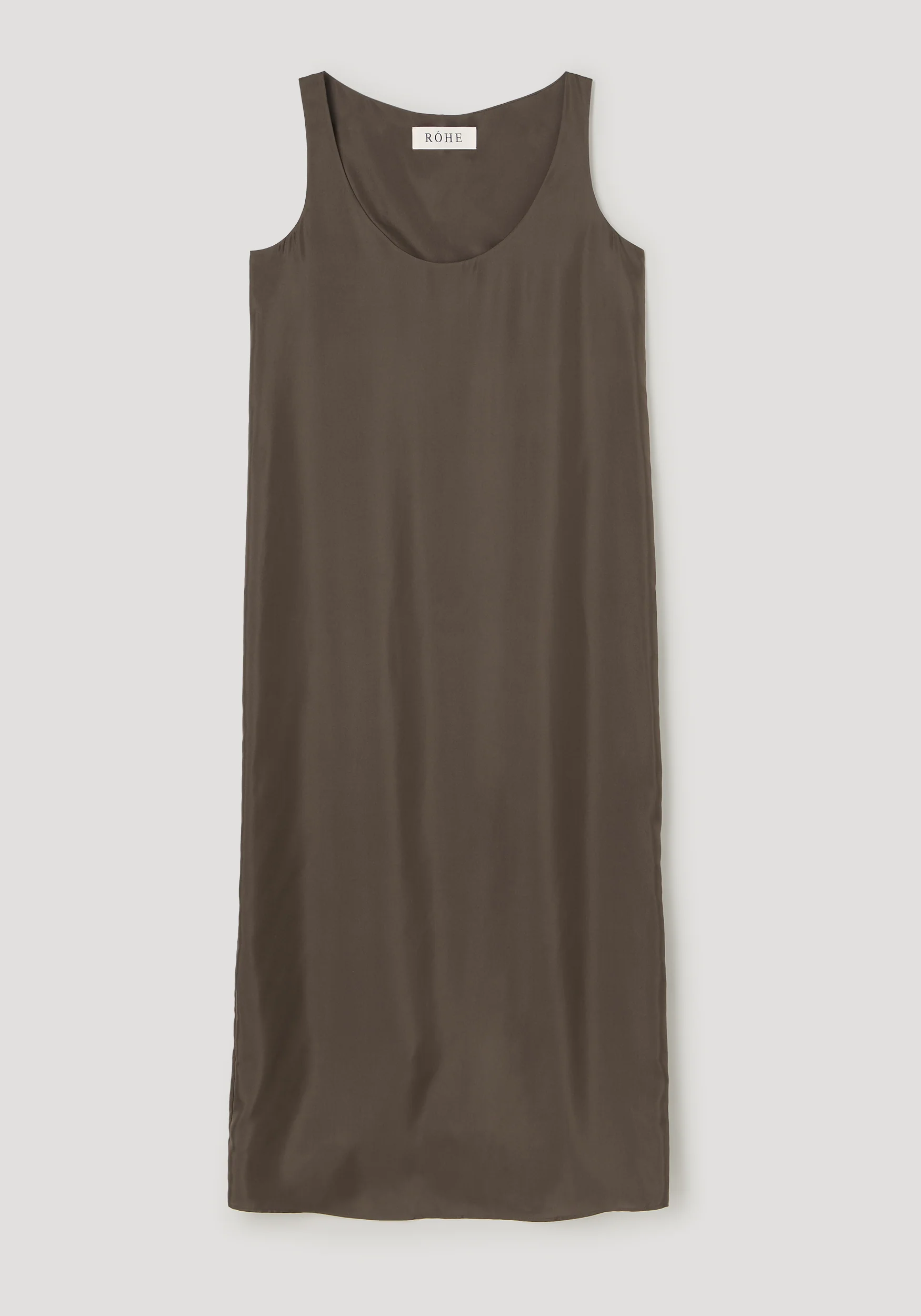 ROHE - Silk scoop - neck dress | earth - Image 6