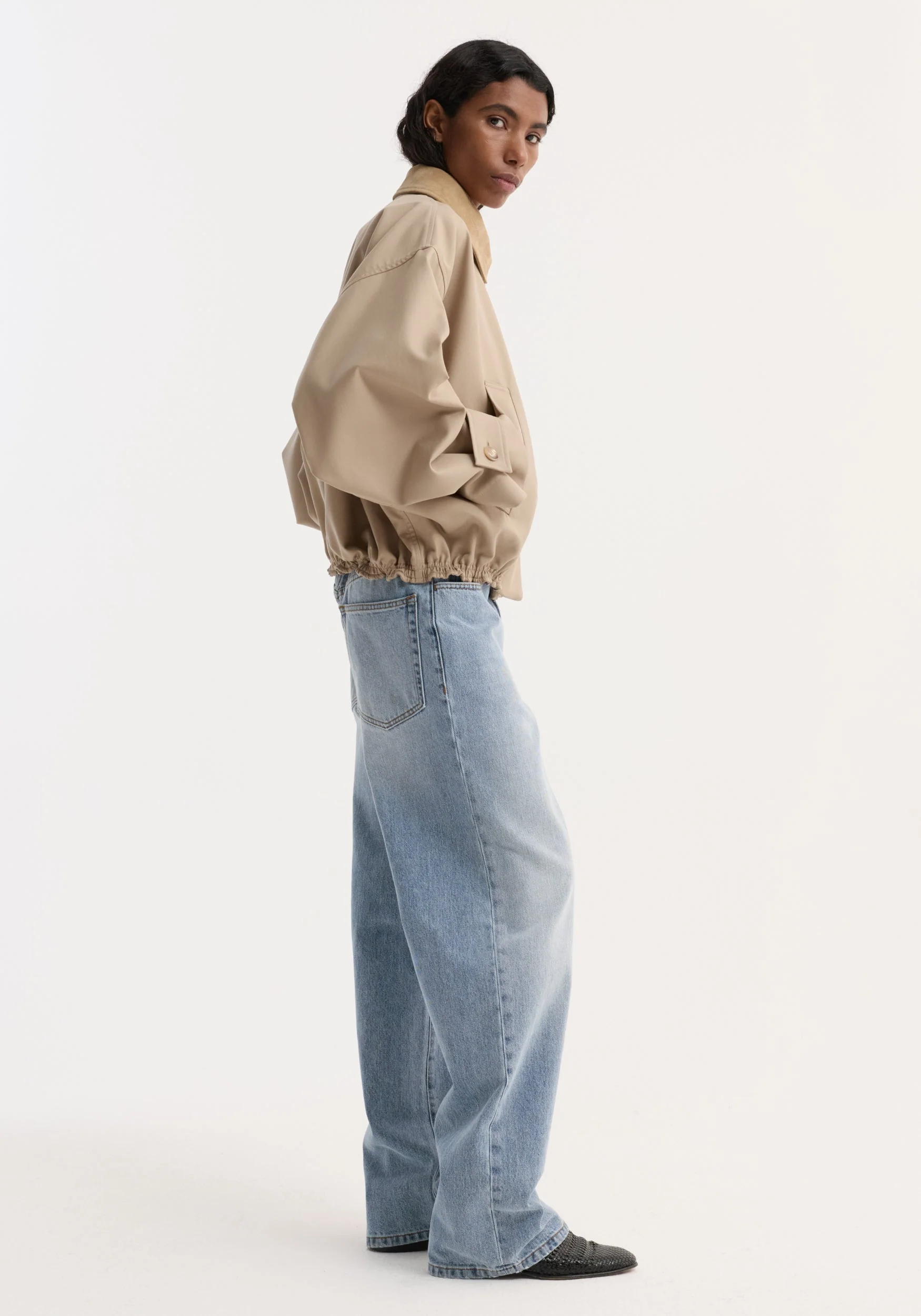 ROHE - Suede collar blouson jacket | sand - Image 2