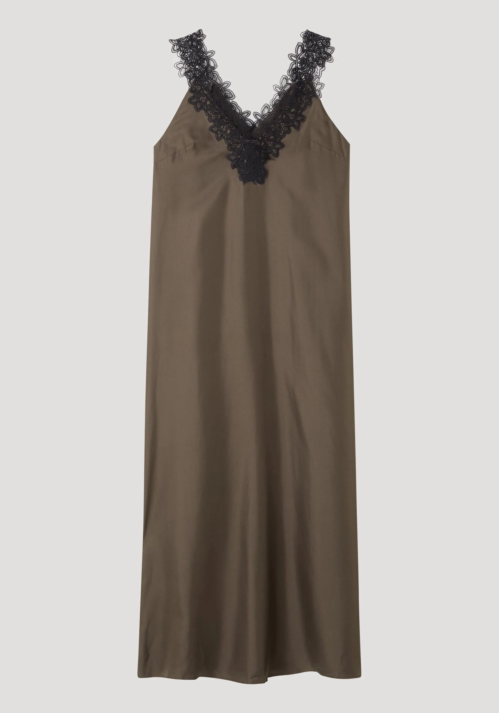 ROHE - V - neck silk lace dress | earth