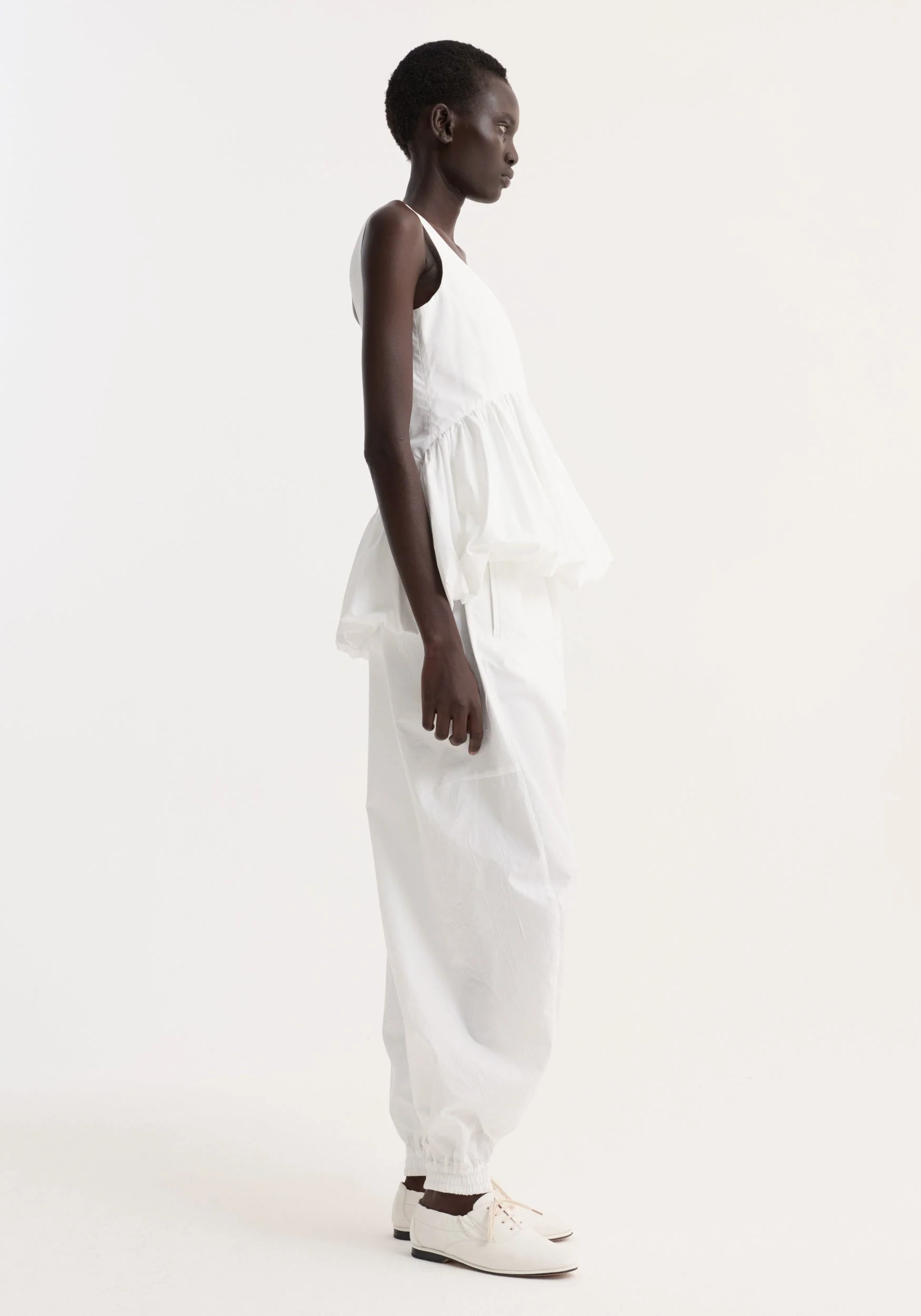 ROHE - Voluminous peplum top | optic white - Image 4