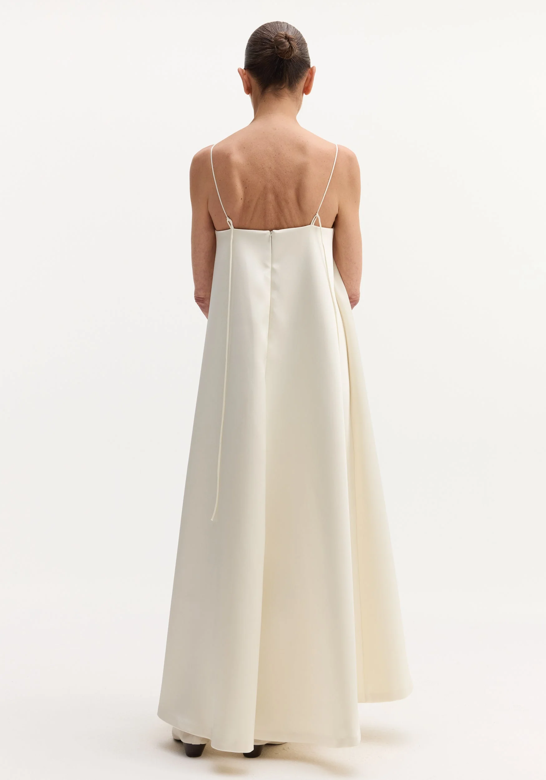 ROHE - Voluminous satin dress | ivory - Image 4
