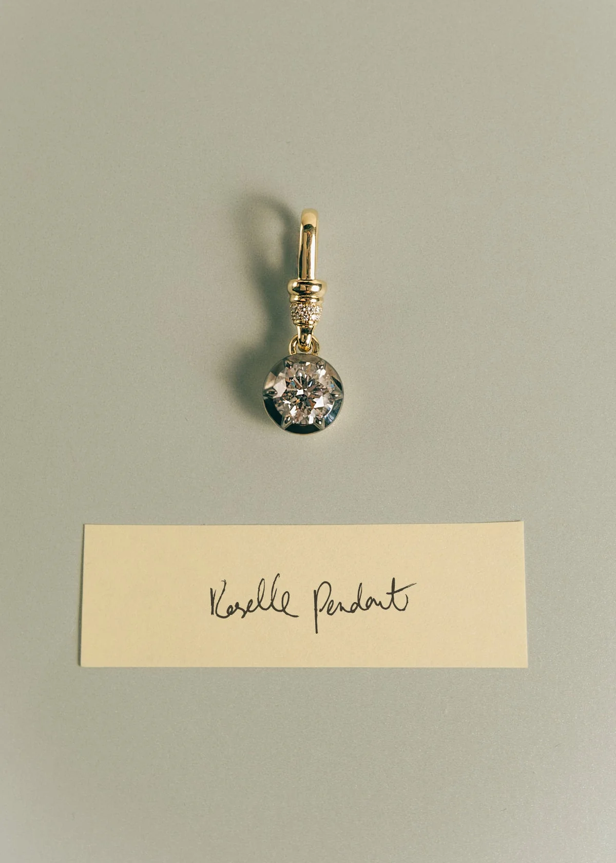 Kinn - Roselle Black Rhodium Round Pendant Diamond - Image 4