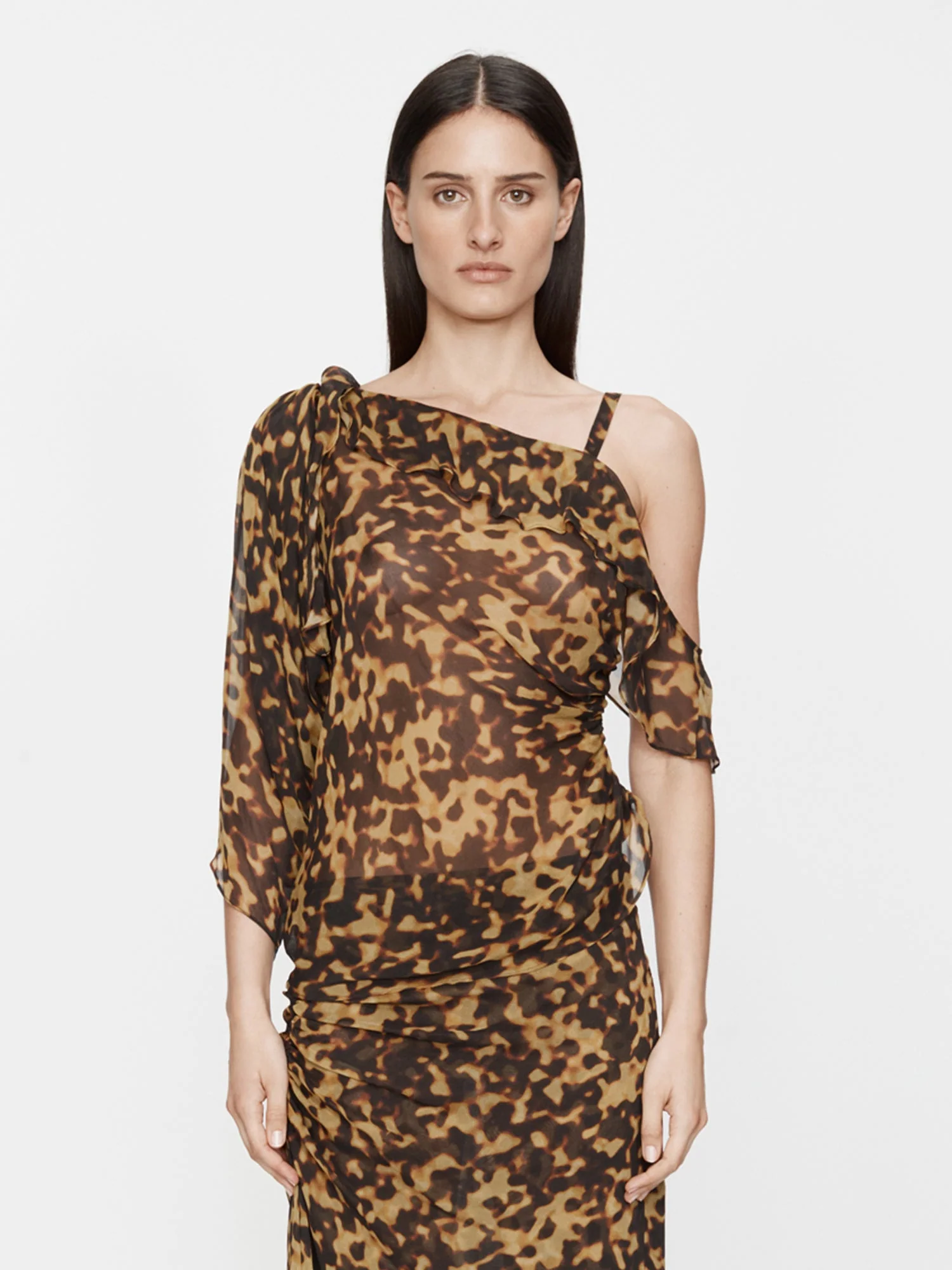 Christopher Esber - Roule Trimmed Silk Drape Top - Image 4