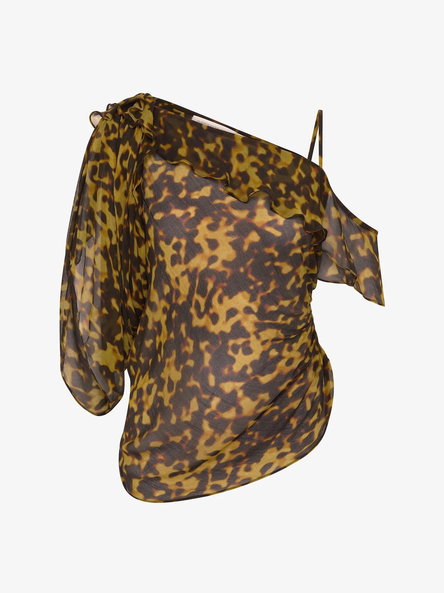 Christopher Esber - Roule Trimmed Silk Drape Top - Image 7