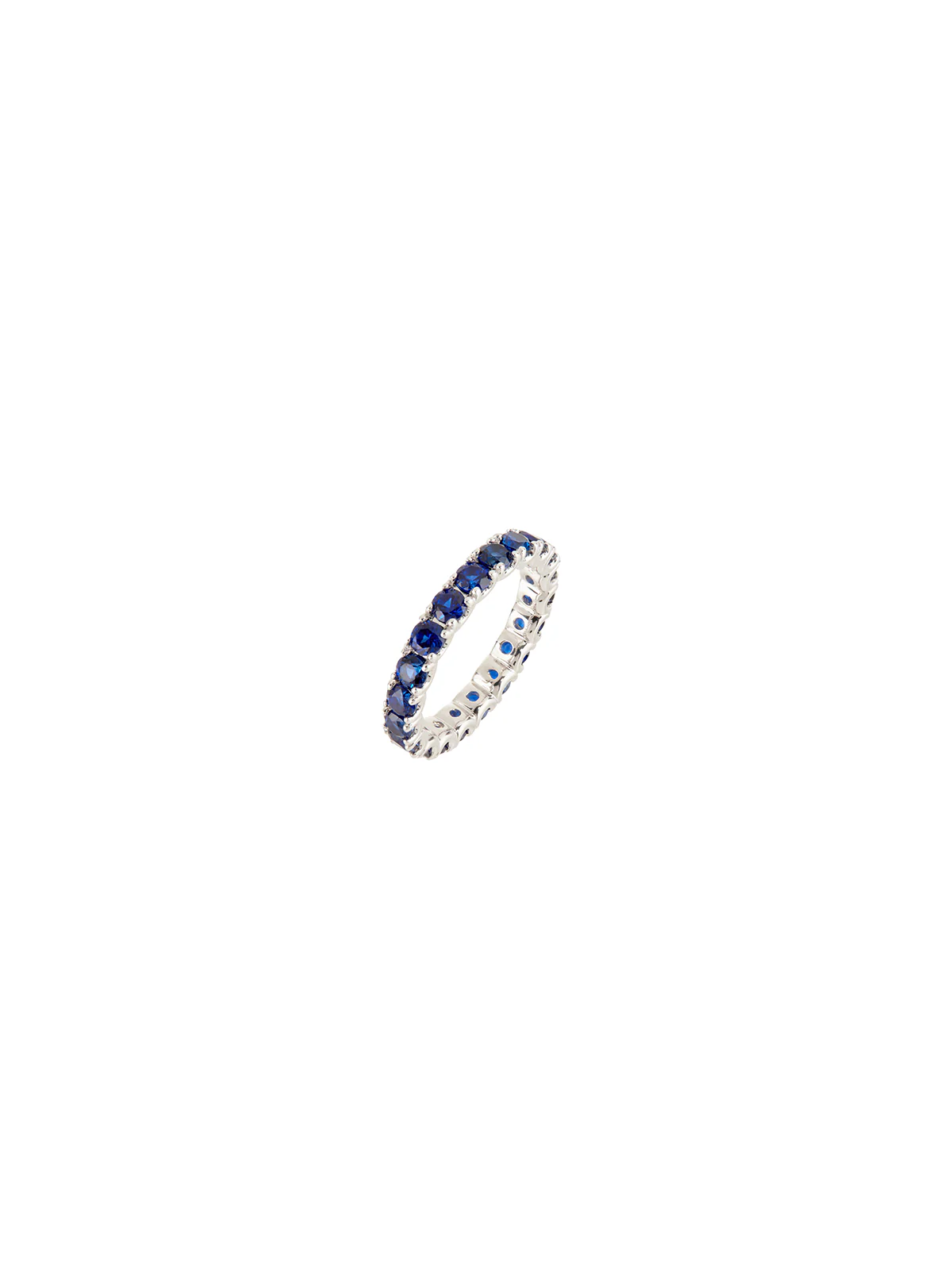 Dorsey - ROUND CUT ETERNITY BAND, LAB BLUE SAPPHIRE, SILVER - Image 2